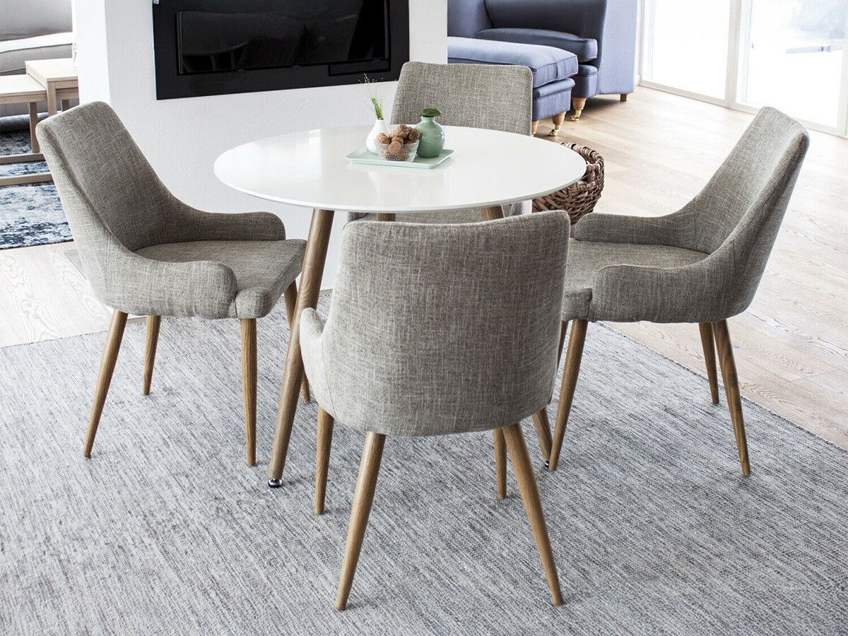 Conjunto de mesas y sillas para comedor Dallas 2447 (Gris + Roble)