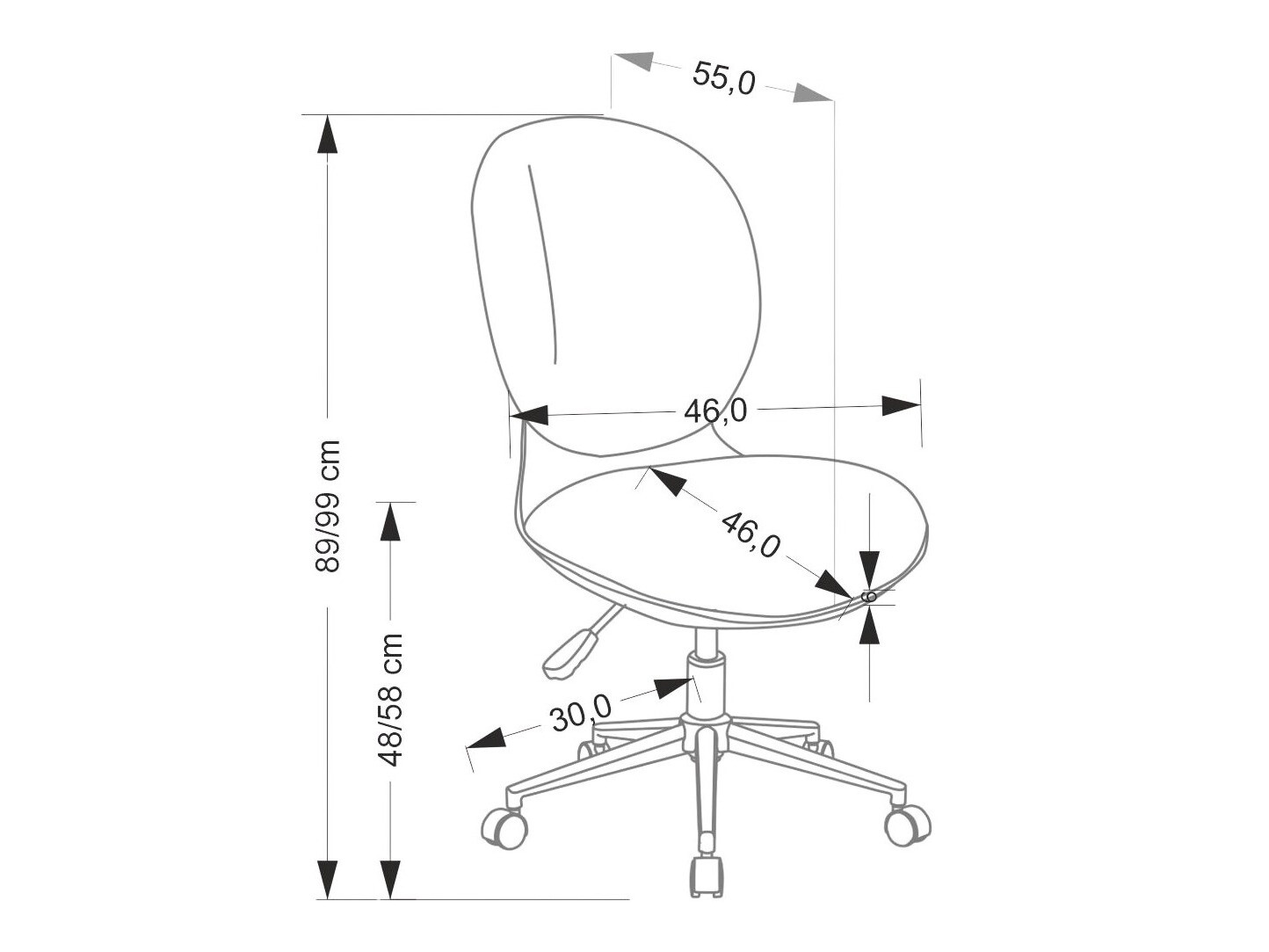 Silla para niños Houston 1924 (Gris)
