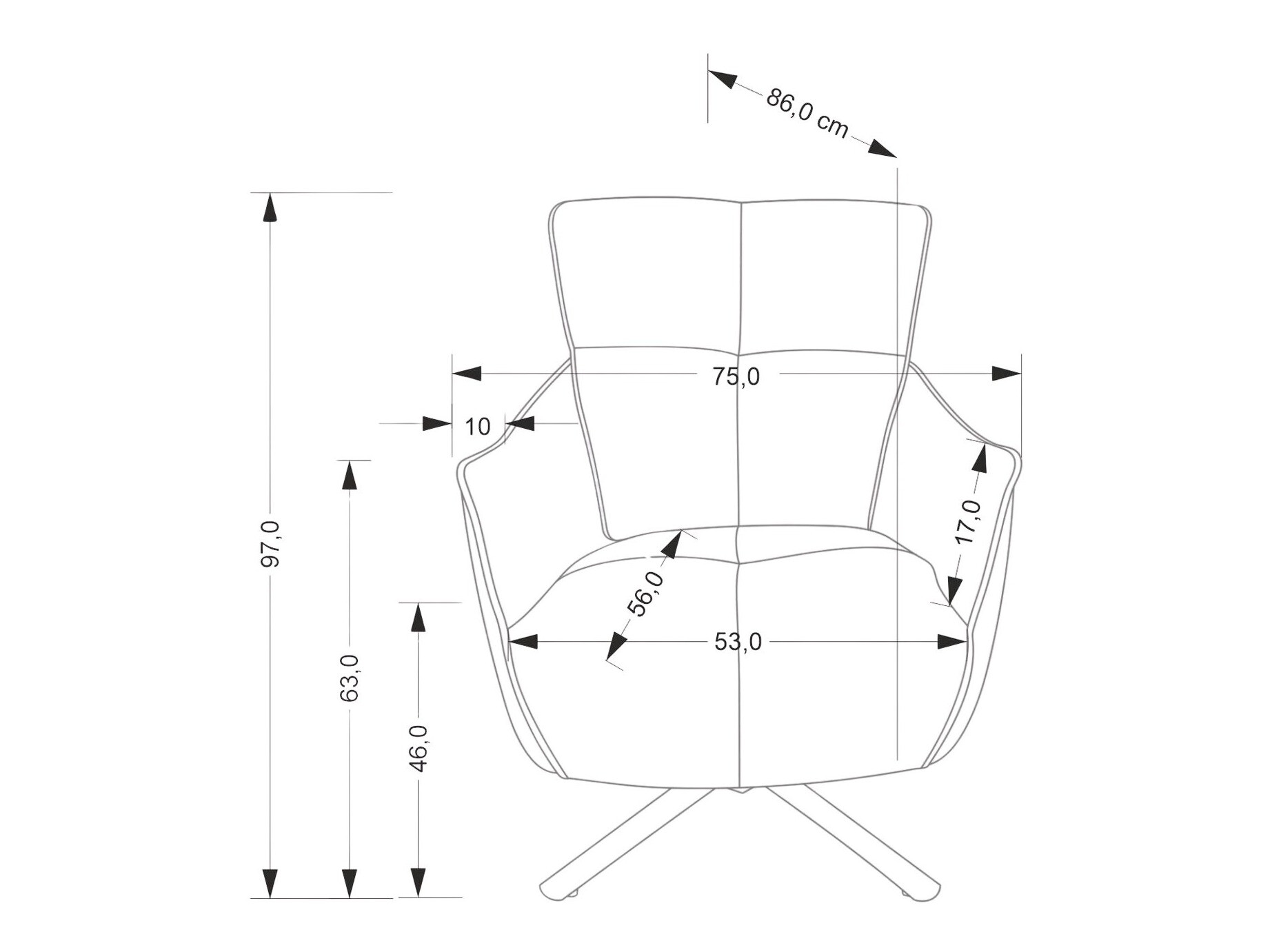 Sillón Houston 1928 (Gris)