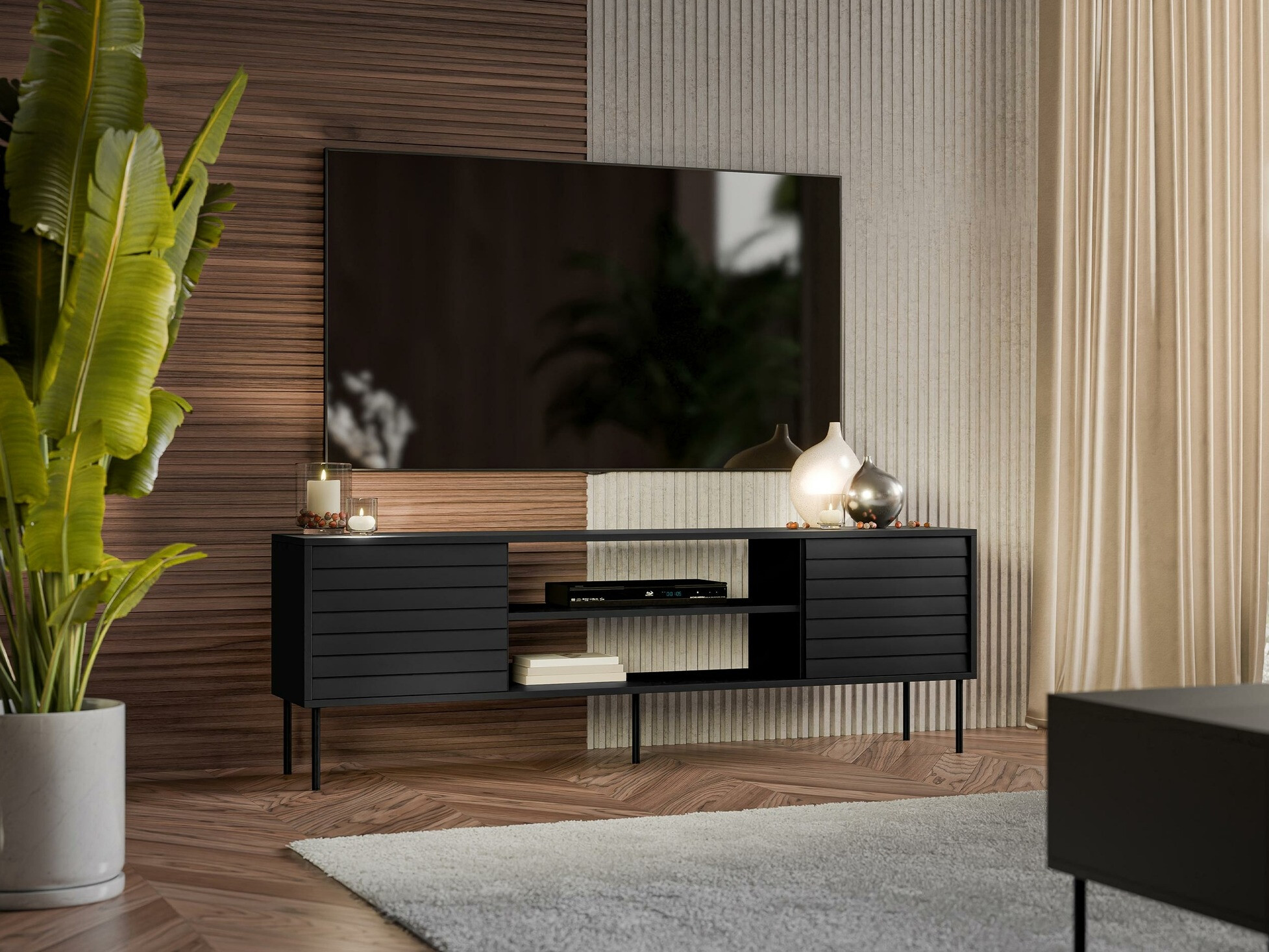 Mueble TV Flosoru 104 (Negro)