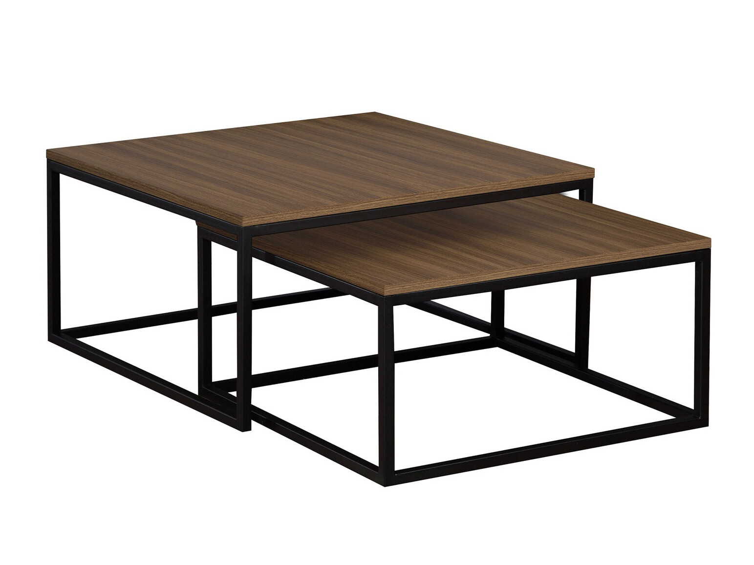 Conjunto mesa de centro Oswego 101 (Nogal + Negro)