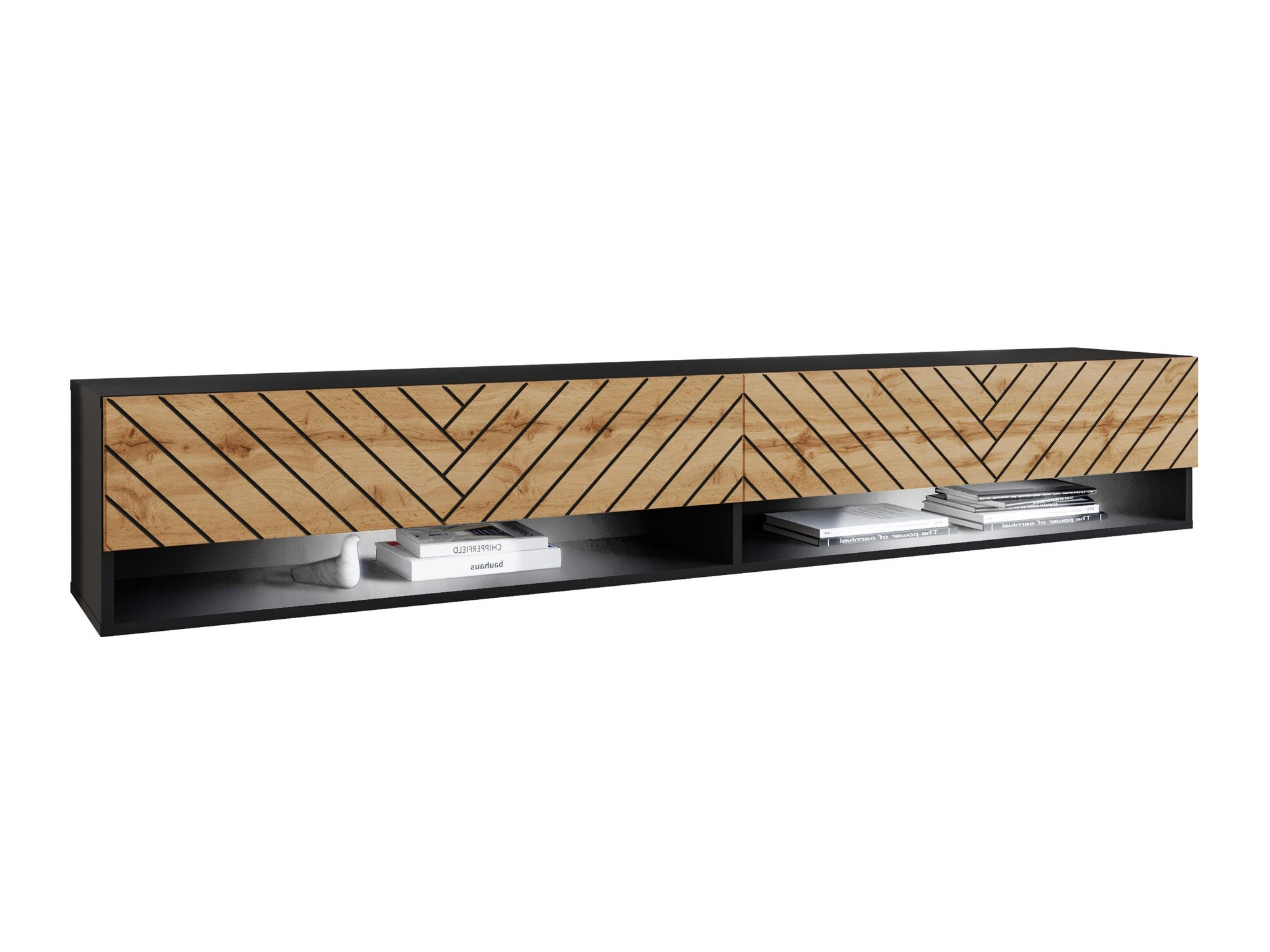 Mueble TV Sarasota 119 (Grafito + Roble wotan)