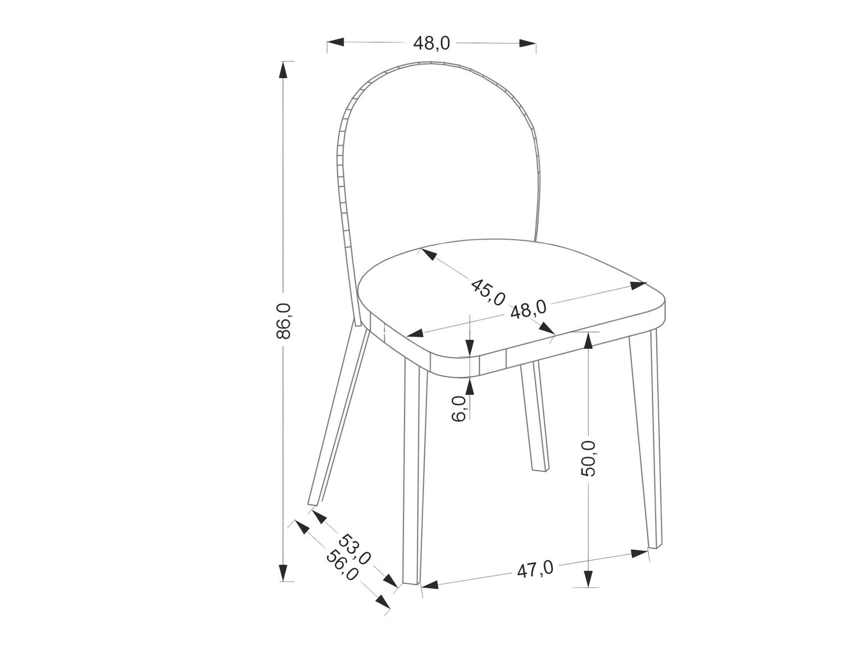 Silla Houston 1931 (Gris + Roble)