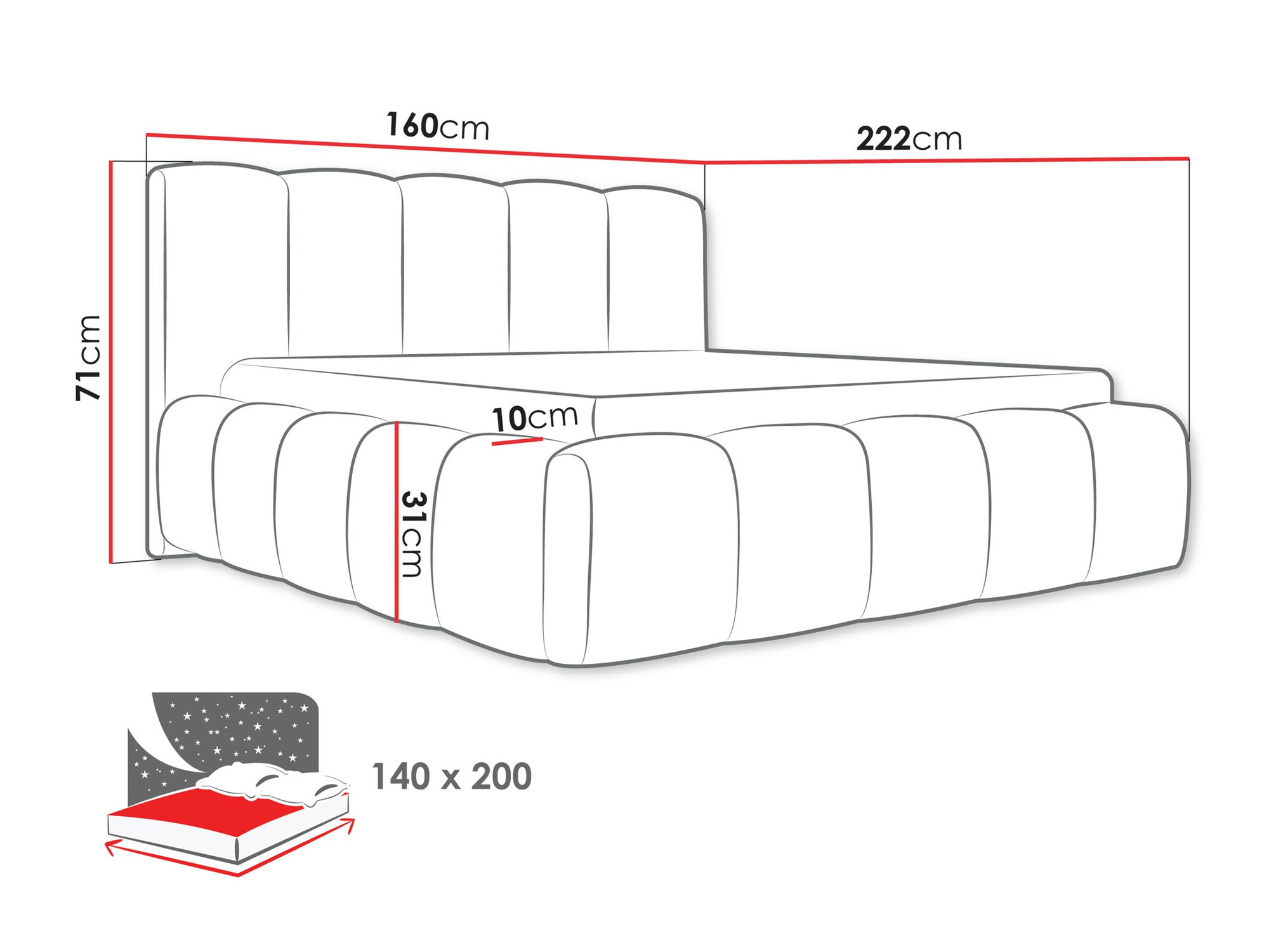 Cama TrendyNest 113 (Kronos 07)