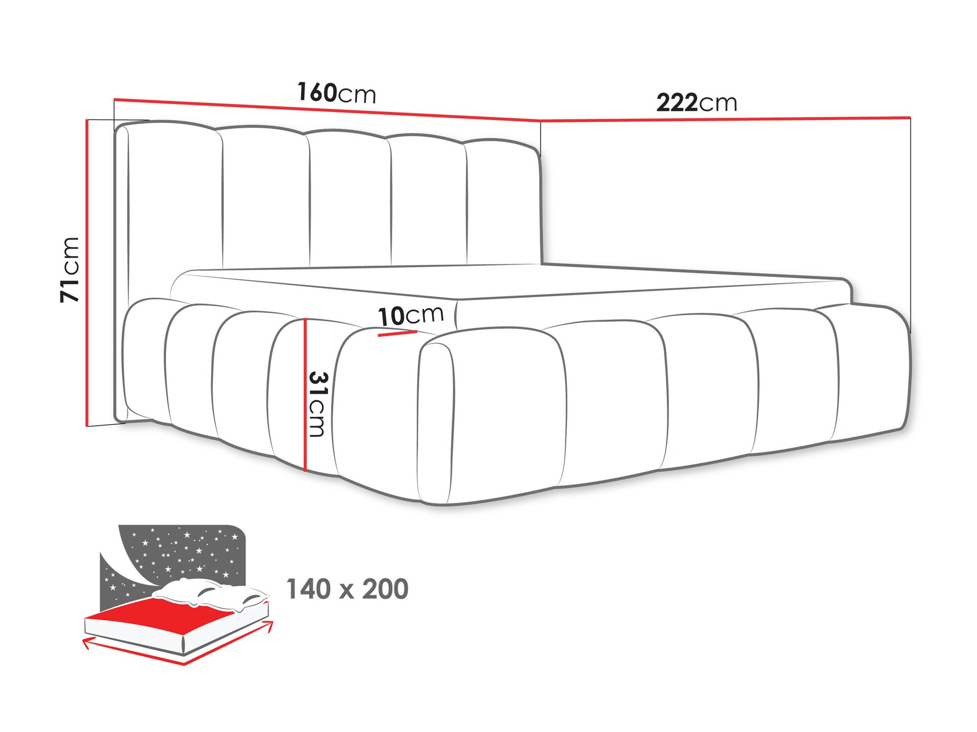 Cama TrendyNest Vulpora I (Abriamo 04)