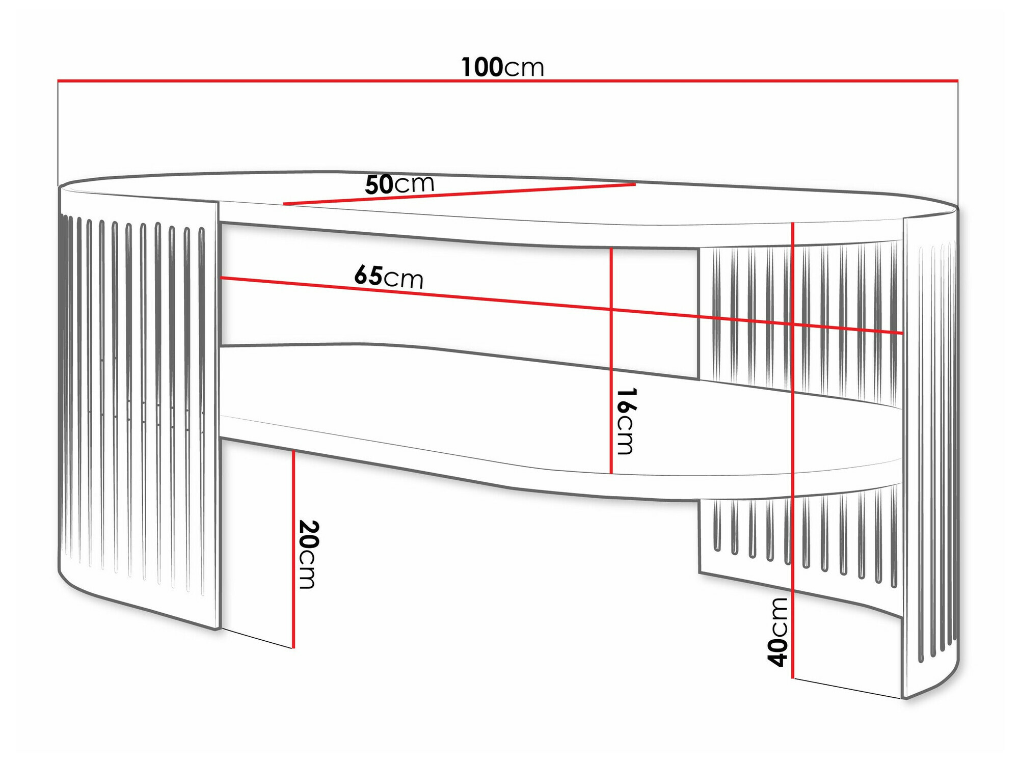 Mesa de centro Sordore 119 (Dorado + Mármol negro)