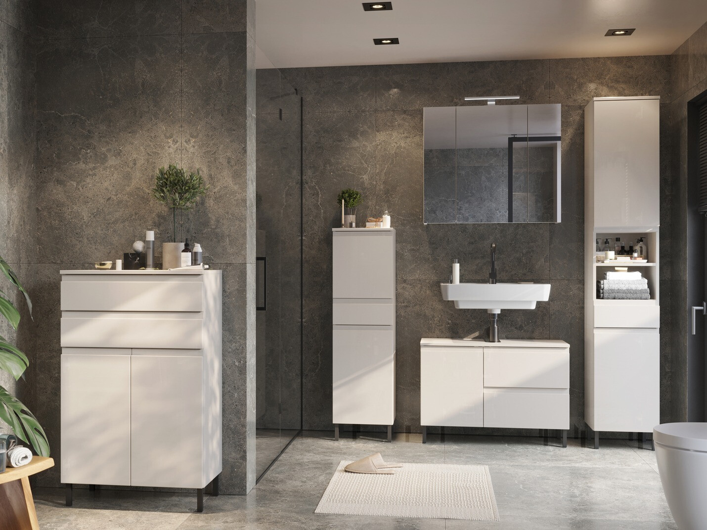 Armario de pie para baño Talmira 100 (Cachemira)