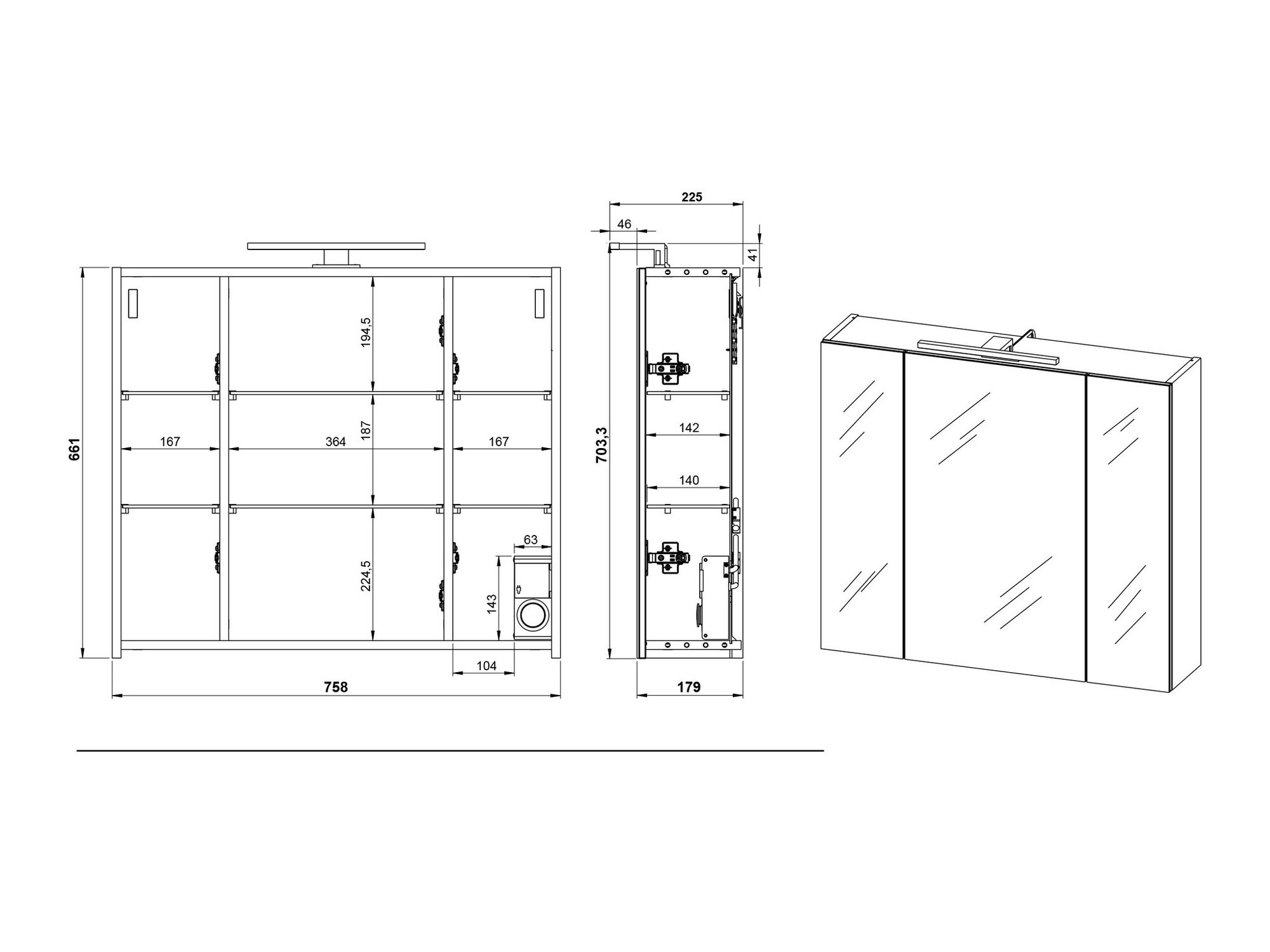 Conjunto de mueble de baño Talmira 114