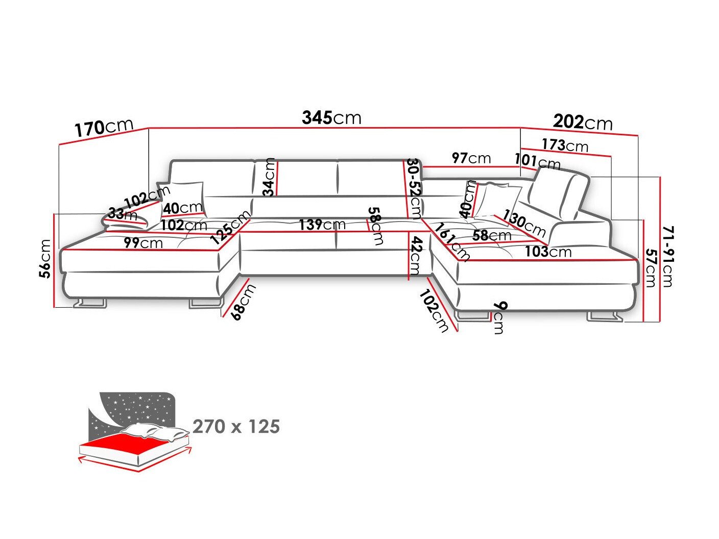Sofá rinconero Comfivo 190 (Kronos 19)
