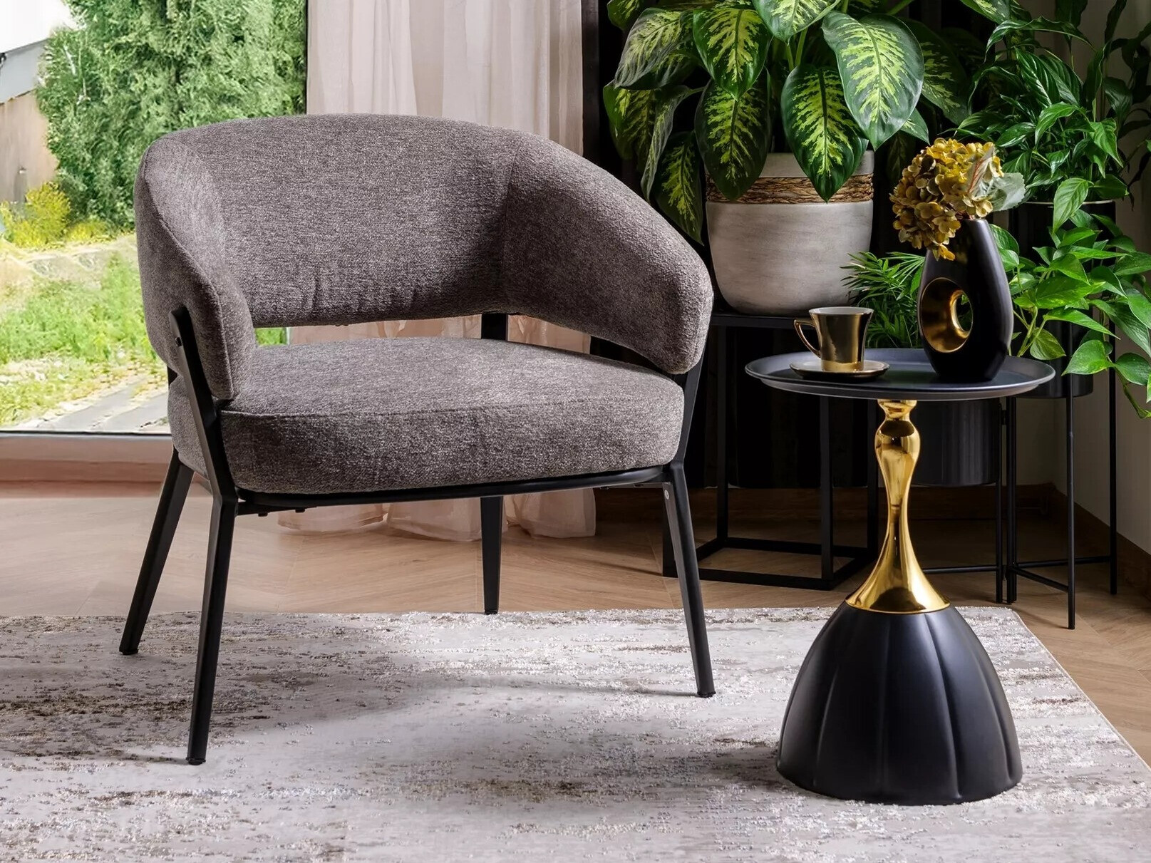 Mesa auxiliar Detroit 713 (Negro)