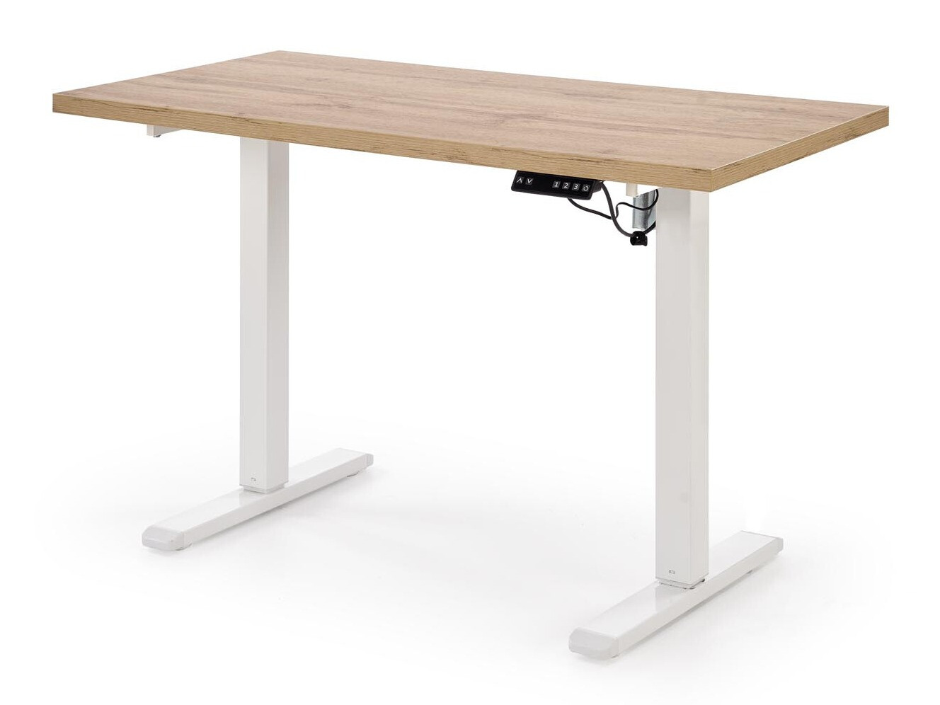 Escritorio de altura regulable Houston 1942 (Roble Artisan + Blanco)