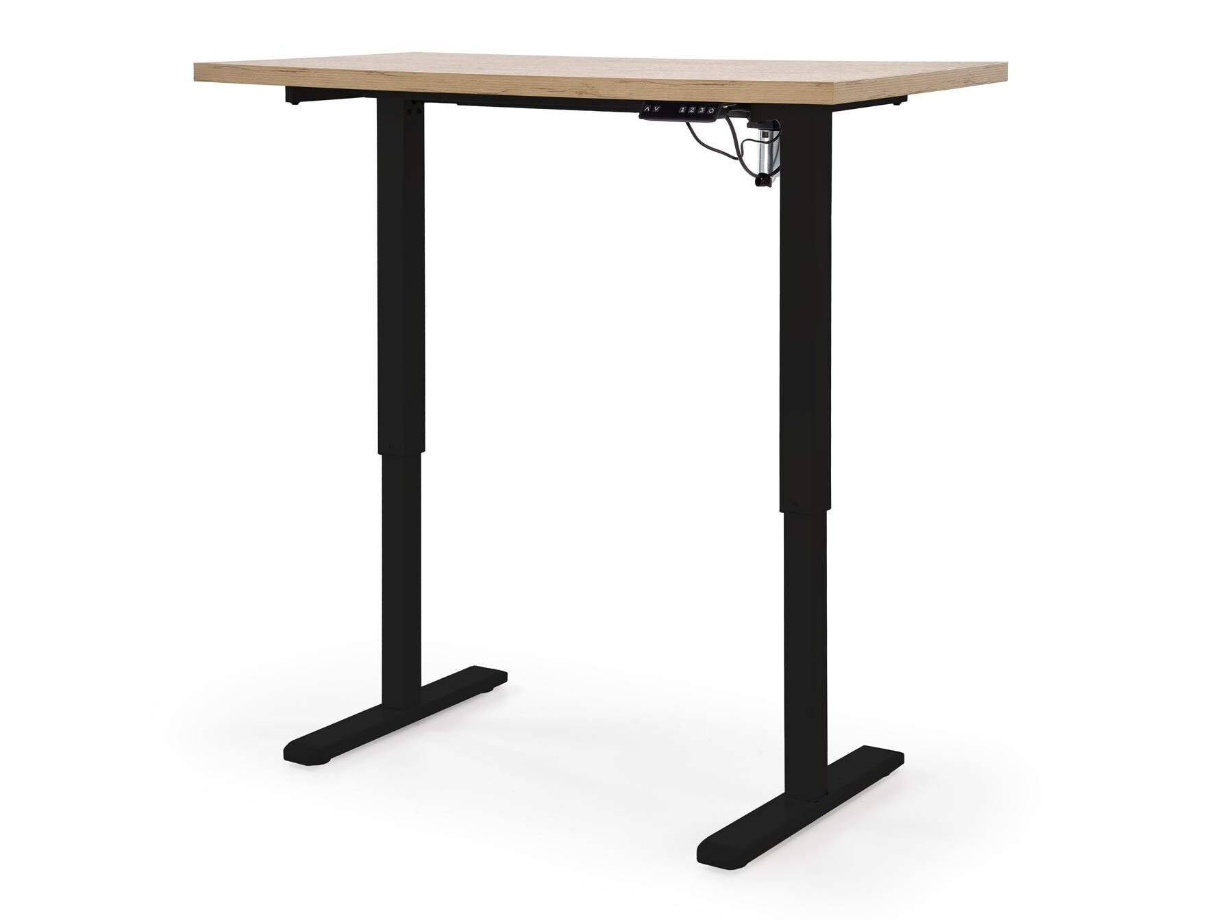 Escritorio de altura regulable Houston 1942 (Roble Artisan + Negro)