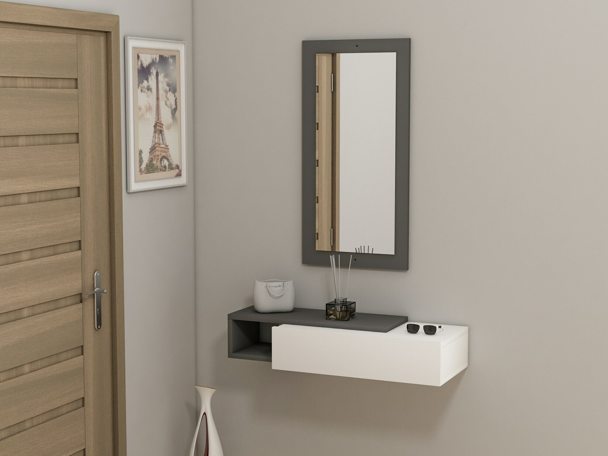 Tocador Kailua 2466 (Blanco + Antracita)