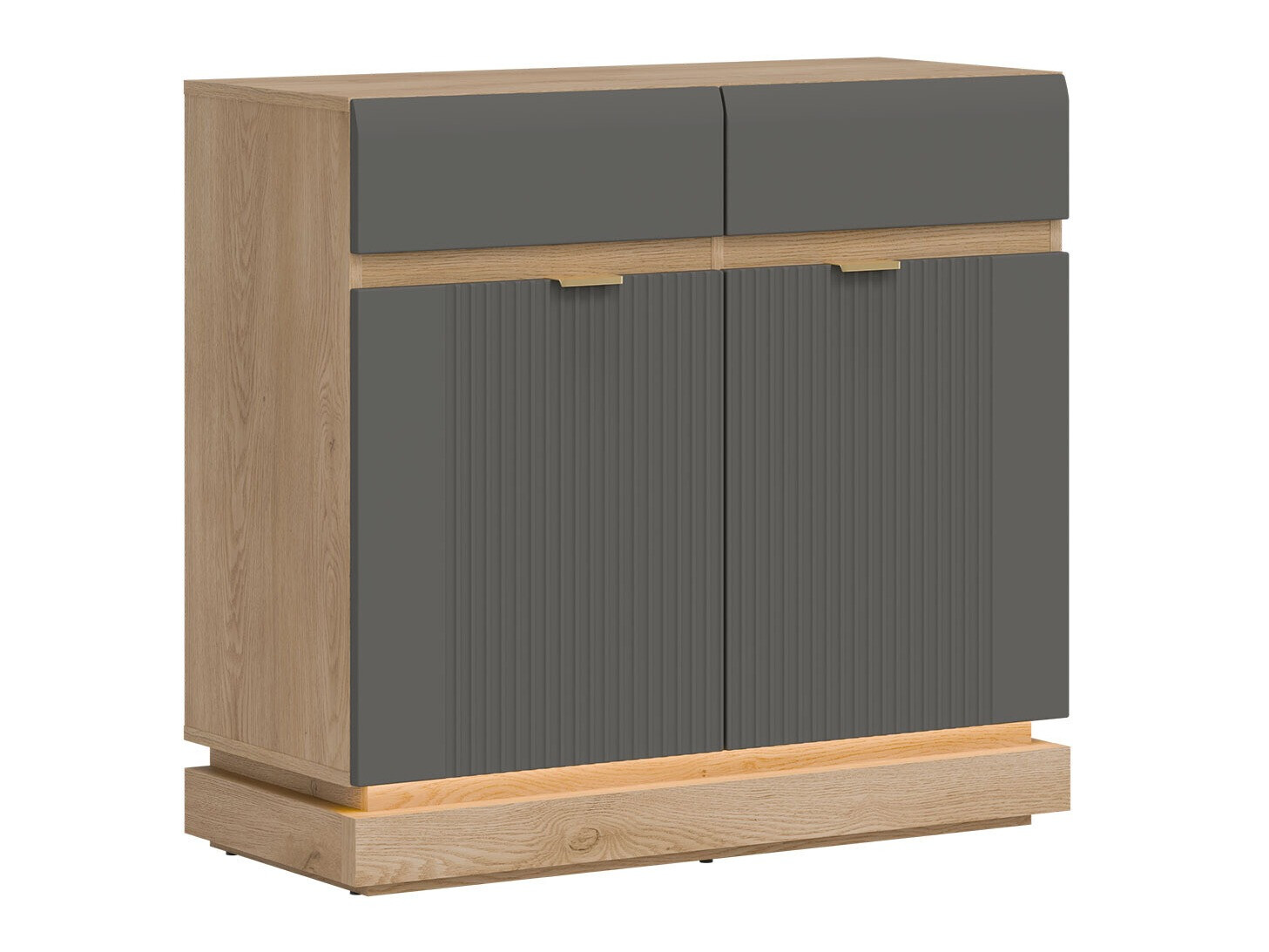 Cómoda Teselbu 102 (Gris + Roble)