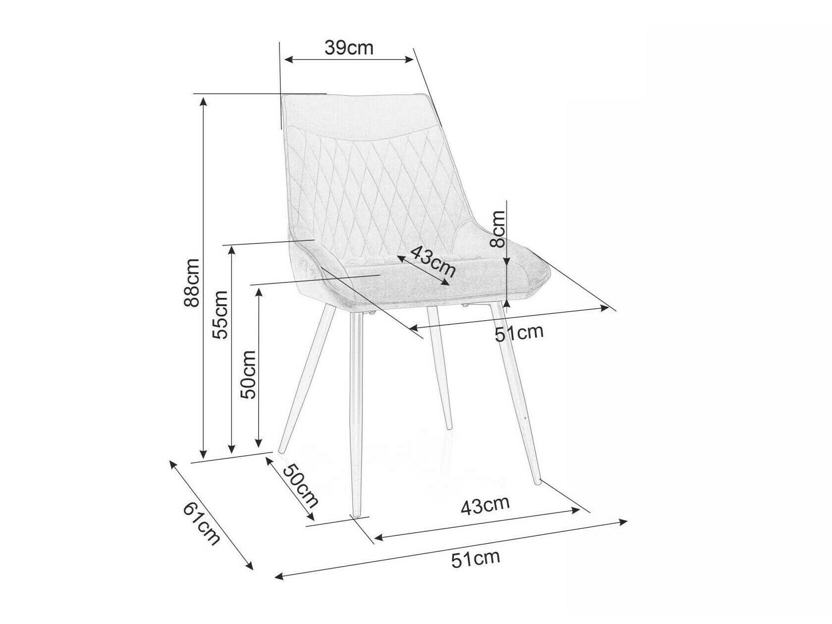 Silla Detroit 732 (Gris)