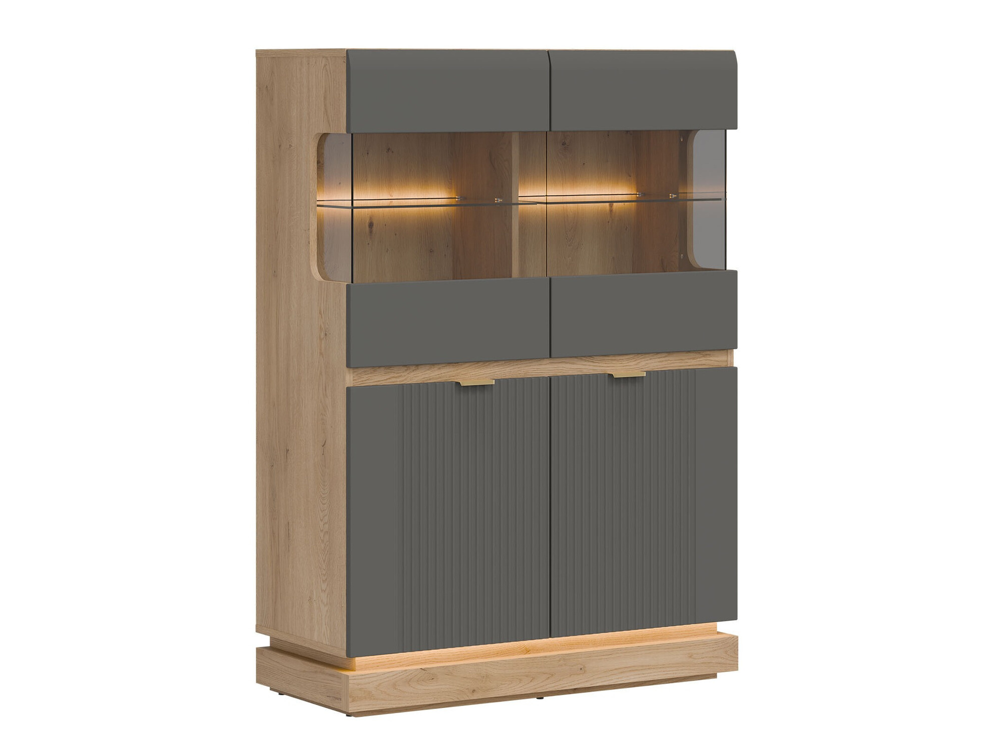 Aparador Teselbu 105 (Gris + Roble)