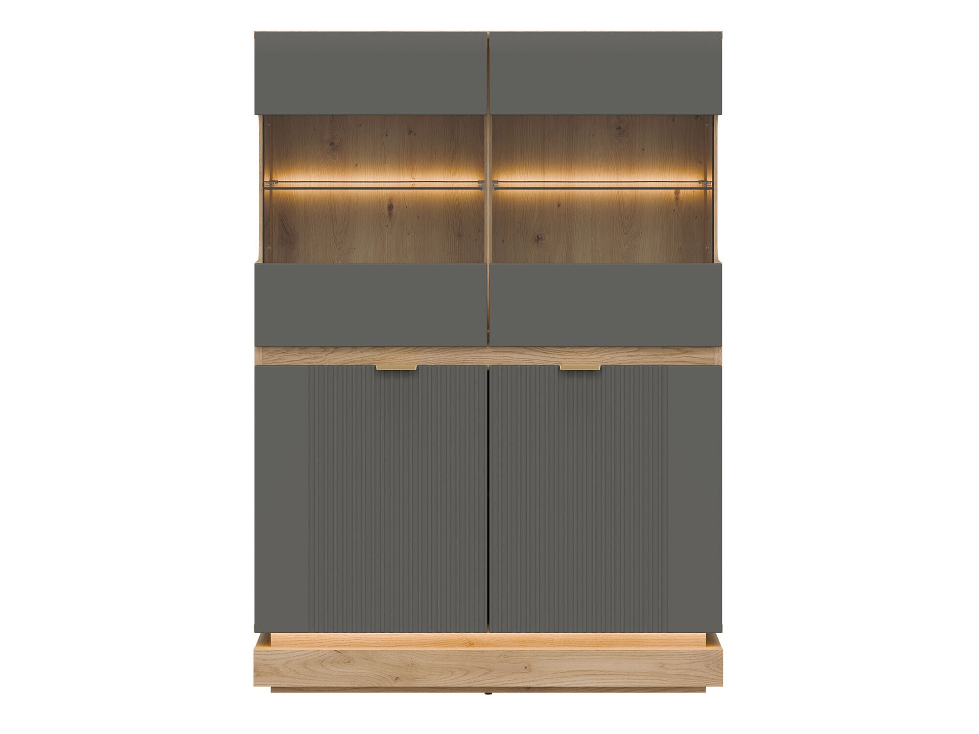 Aparador Teselbu 105 (Gris + Roble)