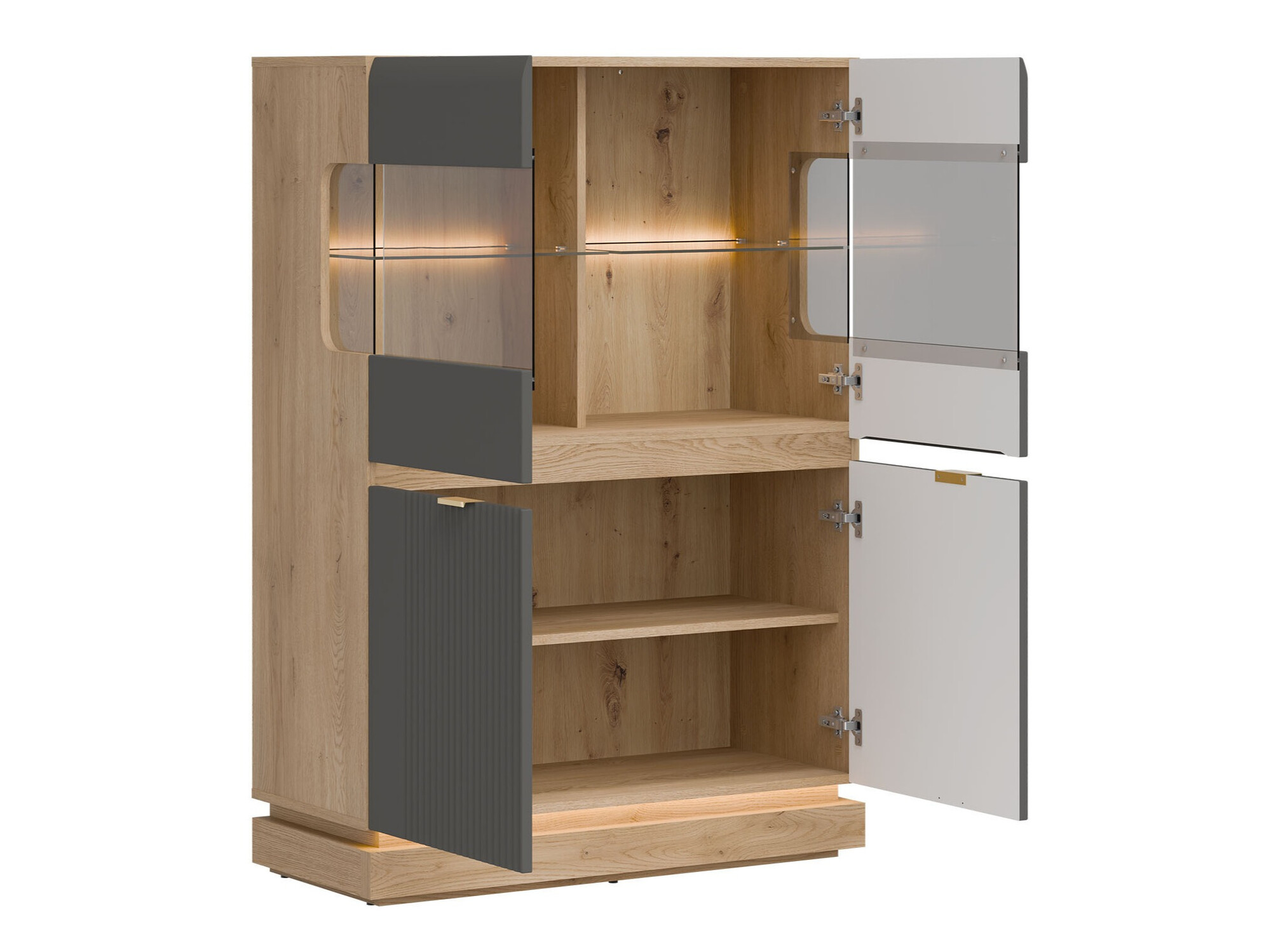 Aparador Teselbu 105 (Gris + Roble)