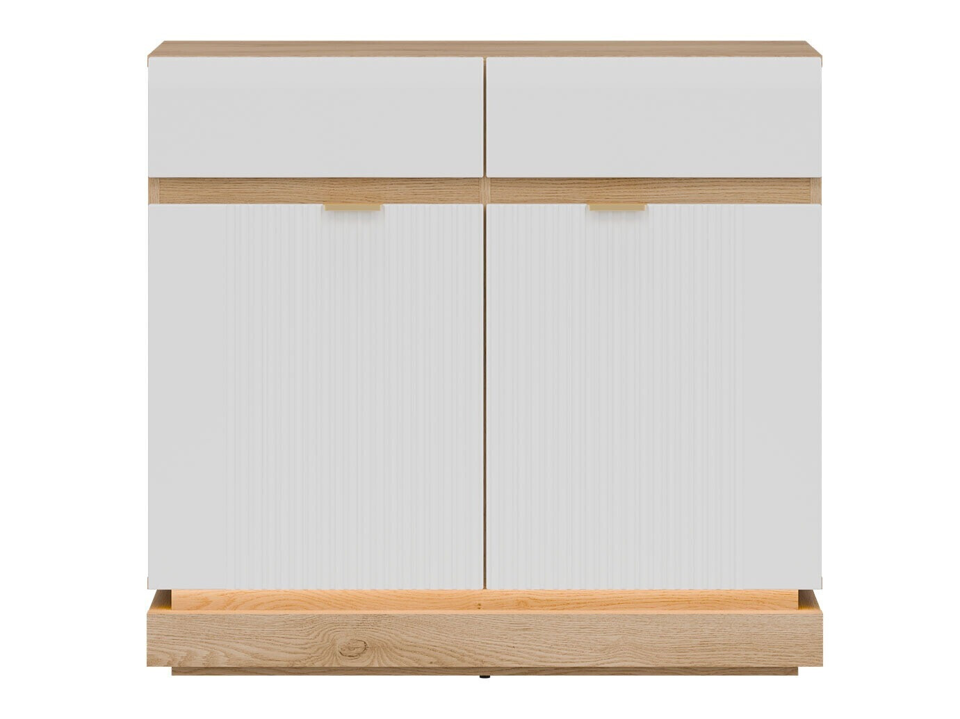 Cómoda Teselbu 102 (Blanco + Roble)