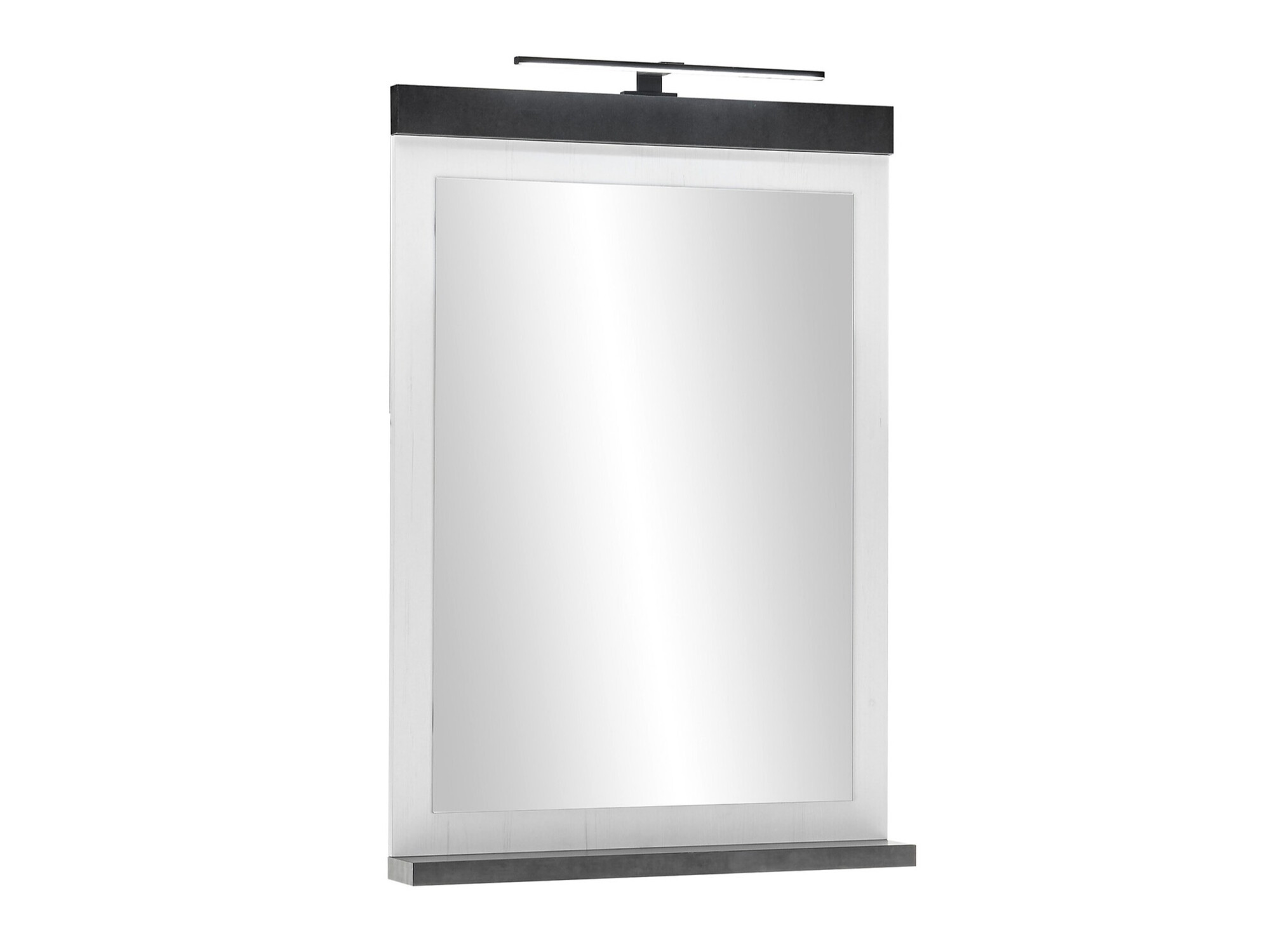 Espejo para baño Cirtale 135 (Pino blanqueado + Antracita)