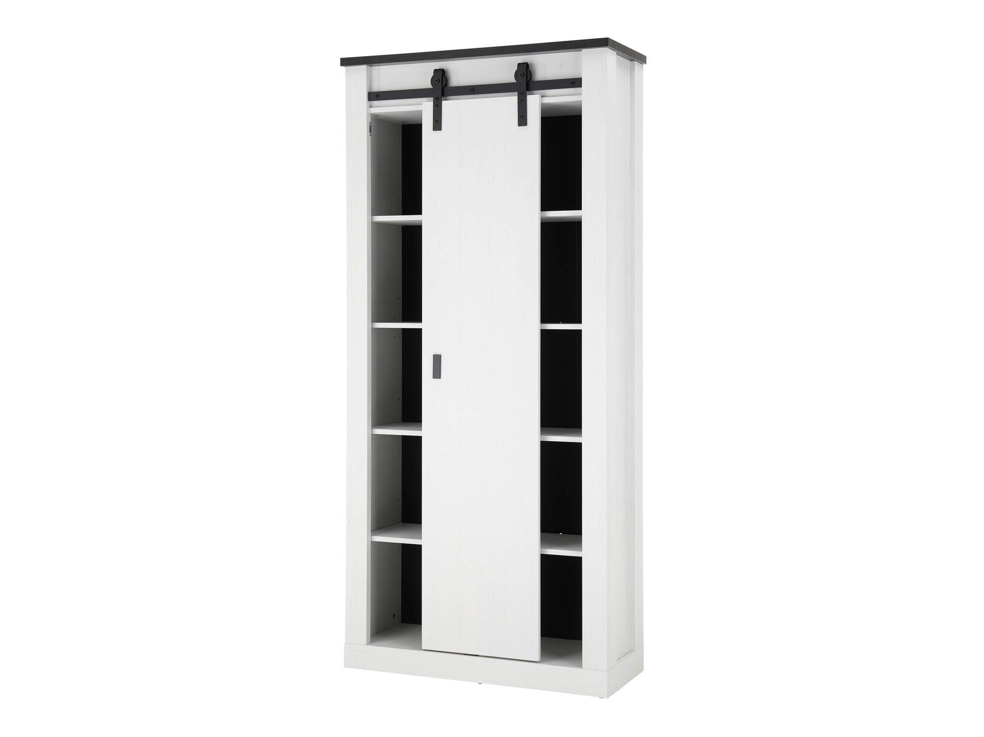 Conjunto de mueble de baño Cirtale 139 (Pino blanqueado + Antracita)