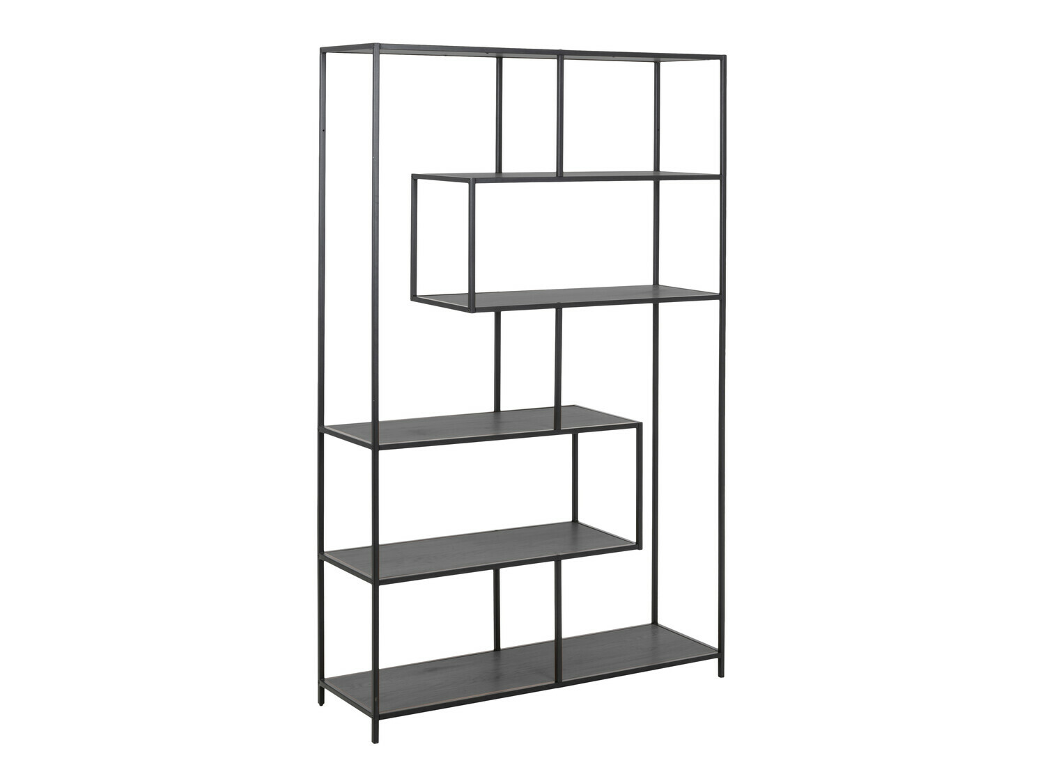 Estantería Norsica Sevferi 134 (Fresno oscuro + Negro)