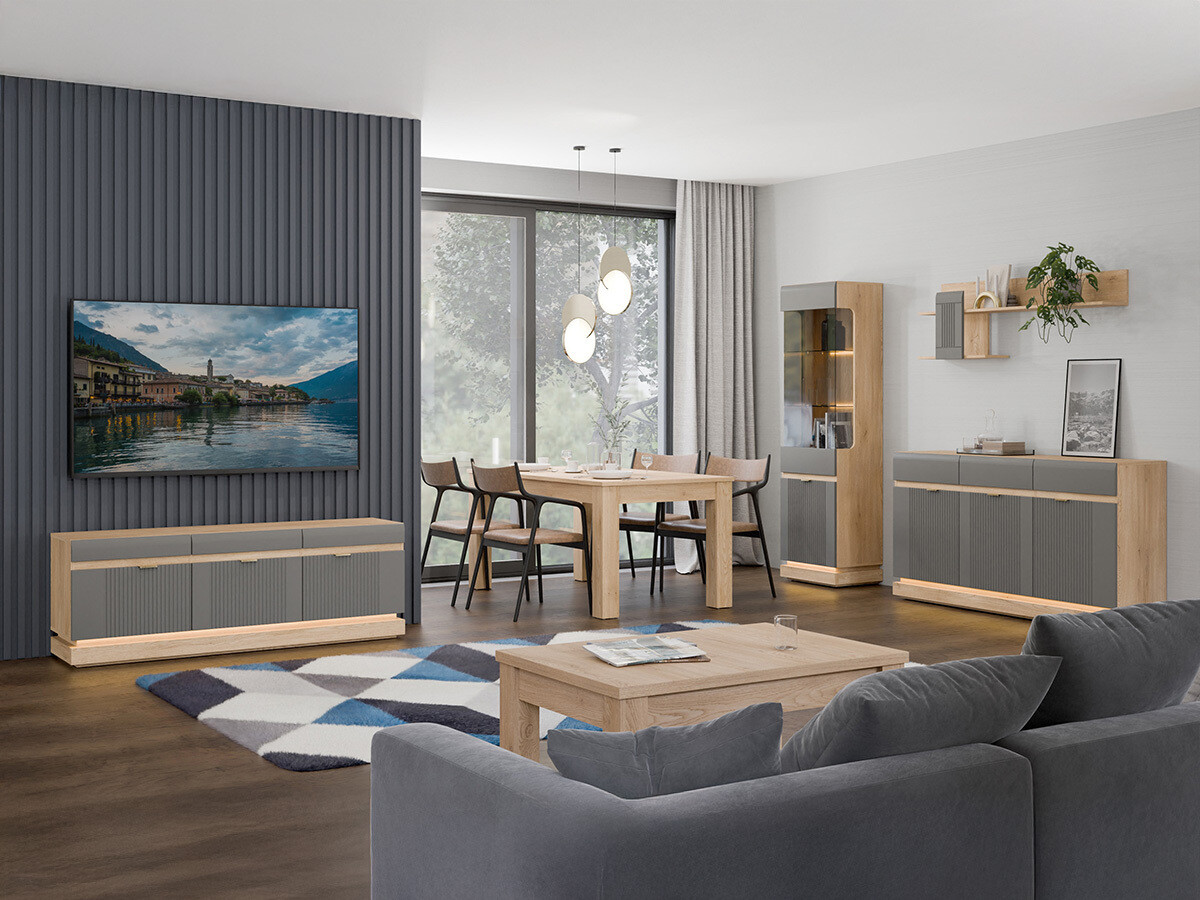 Estantería Teselbu 109 (Gris + Roble)