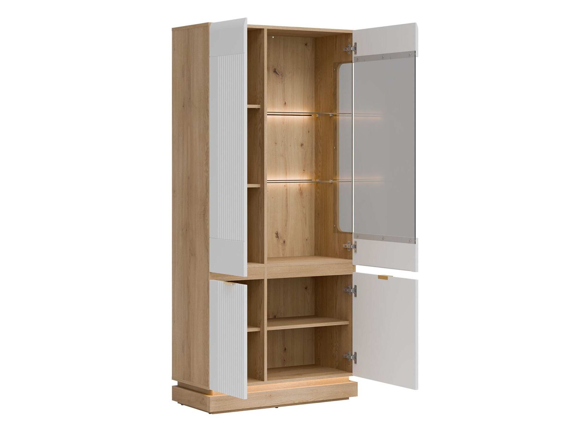 Estantería Teselbu 111 (Blanco + Roble)