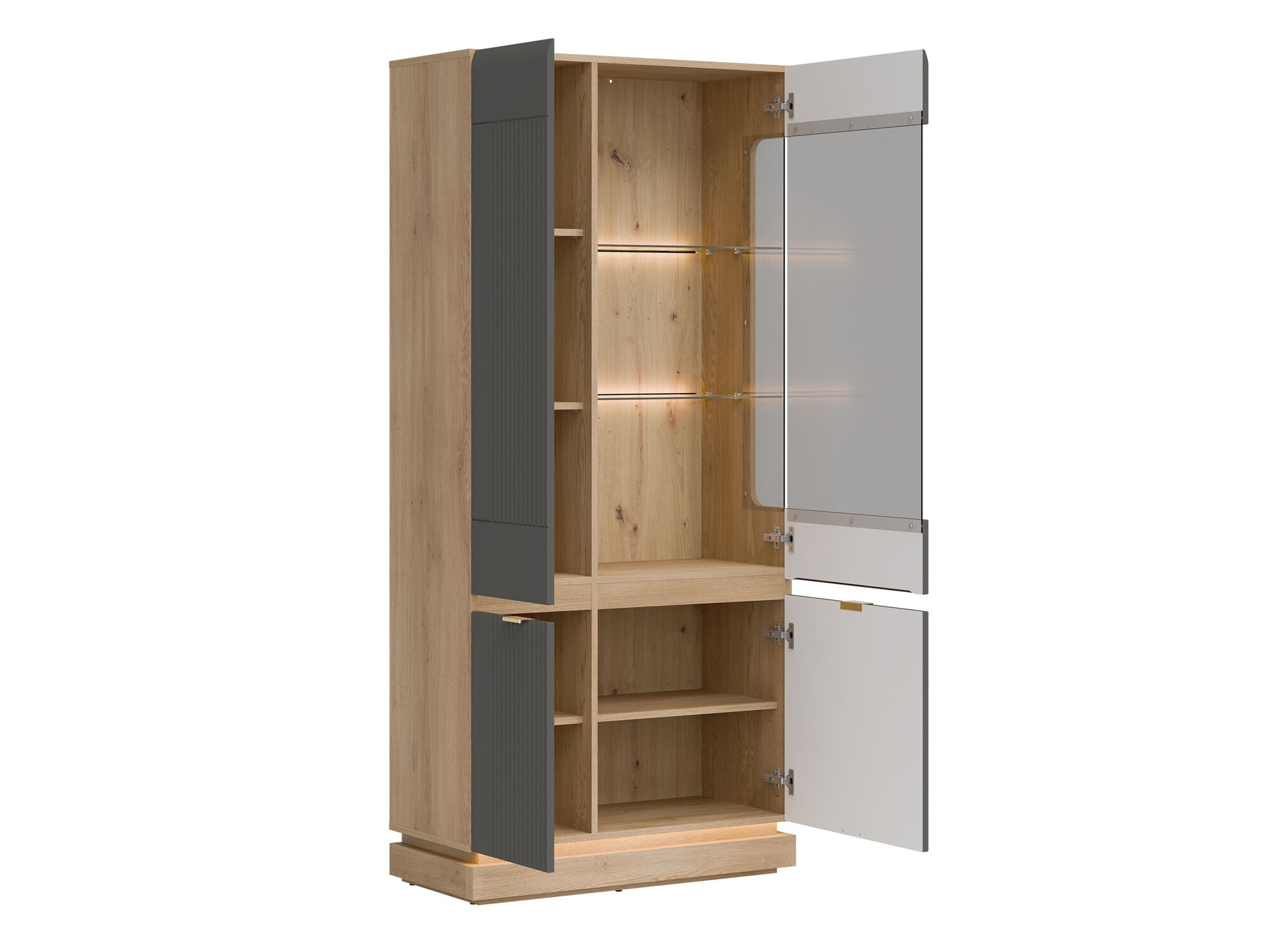 Estantería Teselbu 111 (Gris + Roble)