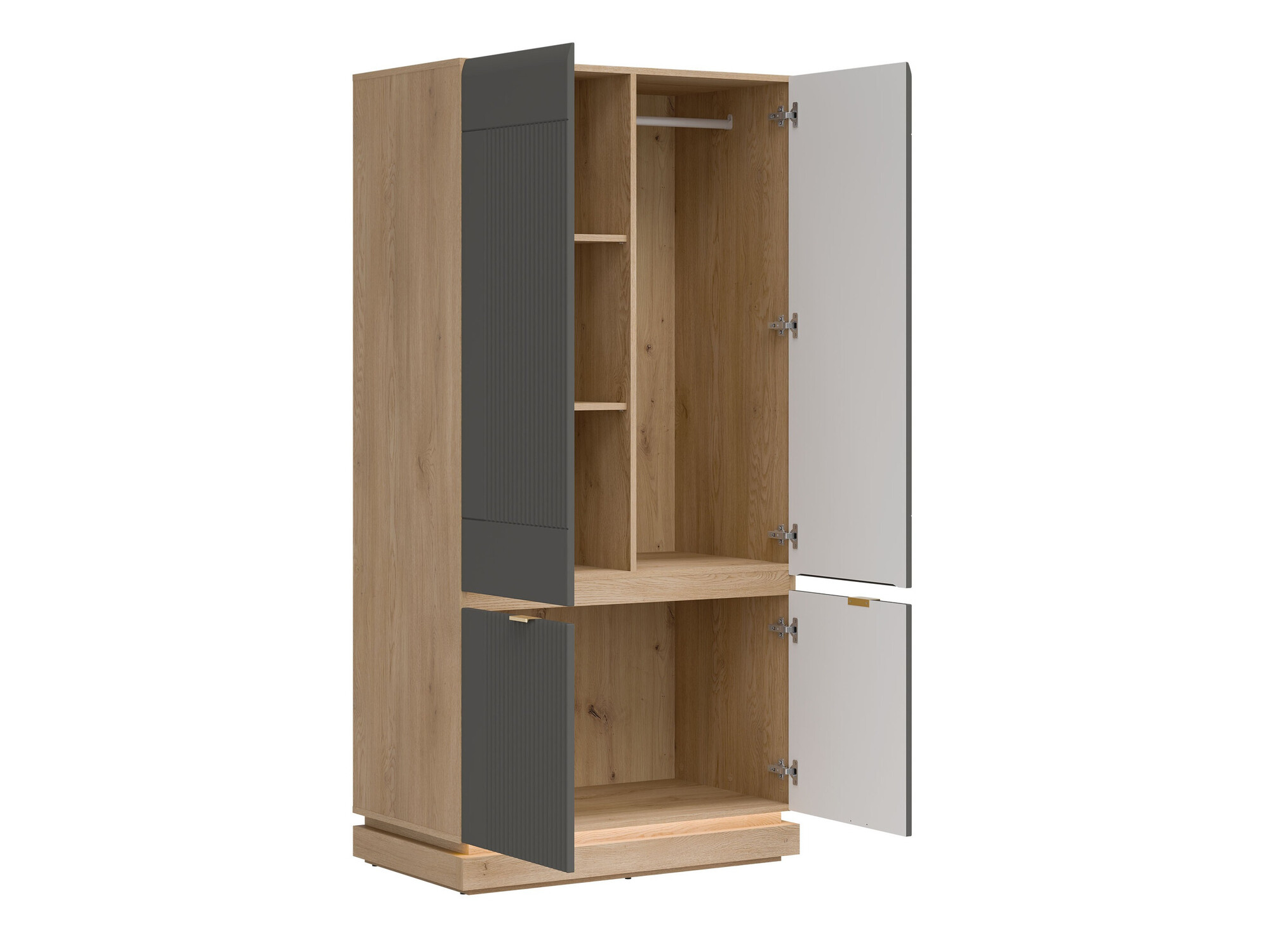 Armario Teselbu 113 (Gris + Roble)