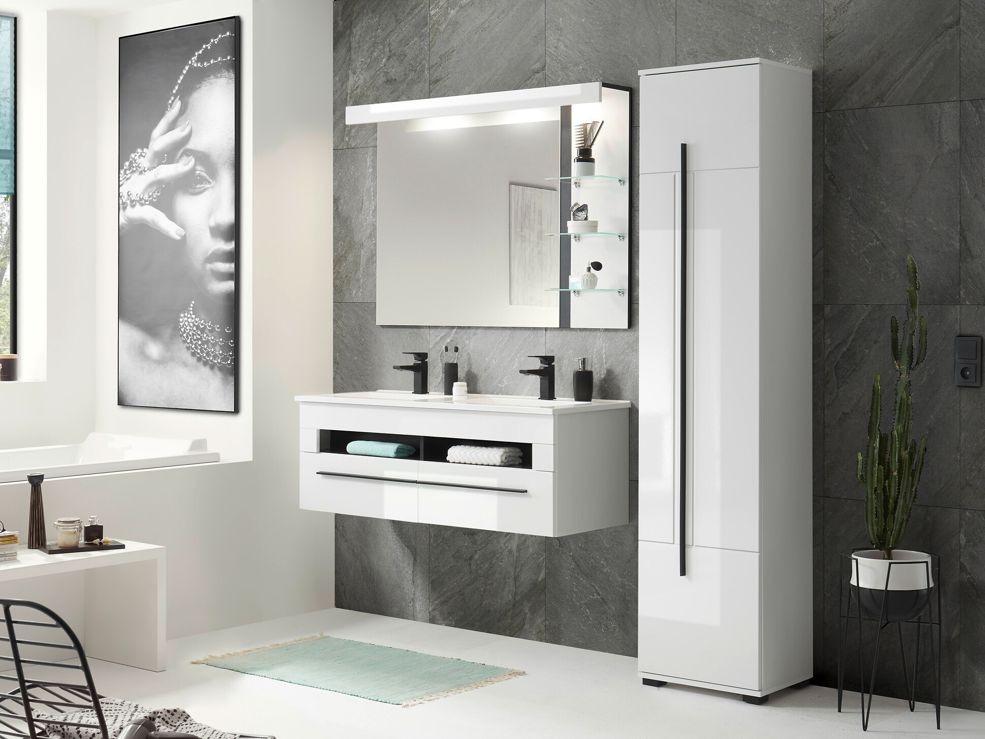 Conjunto de mueble de baño Torbelu 134