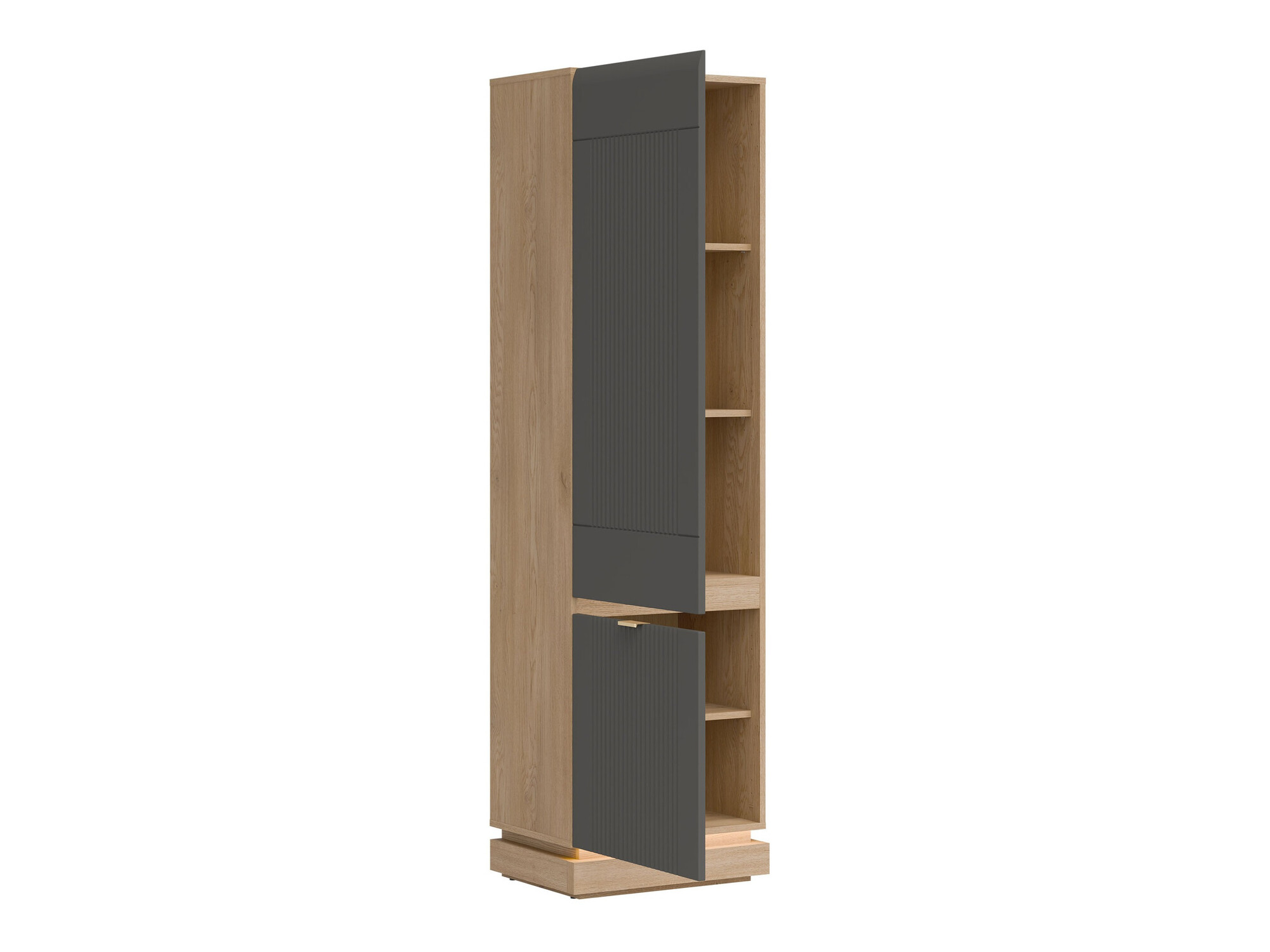 Conjunto de dormitorio Teselbu 117 (Gris + Roble)