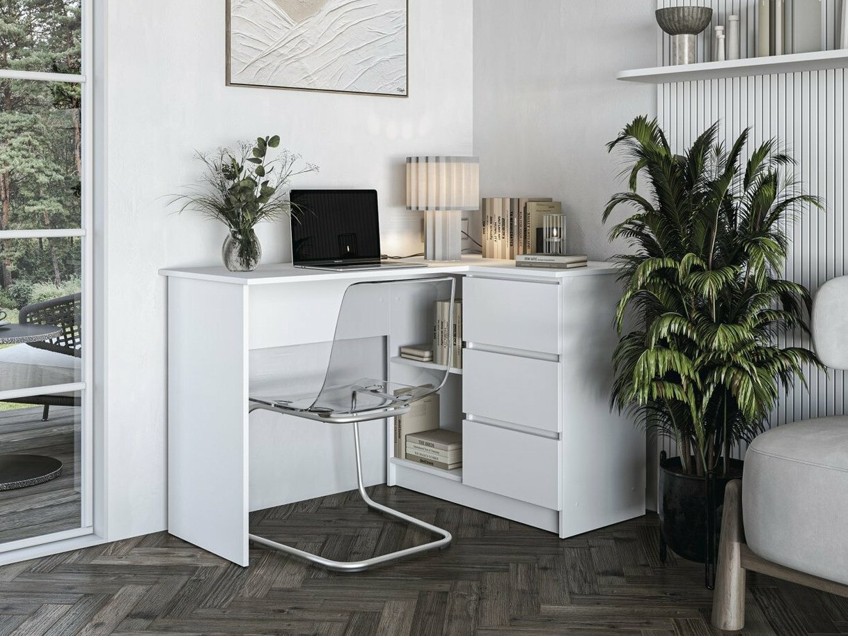 Mesa de ordenador esquinera Houston 1950 (Blanco)