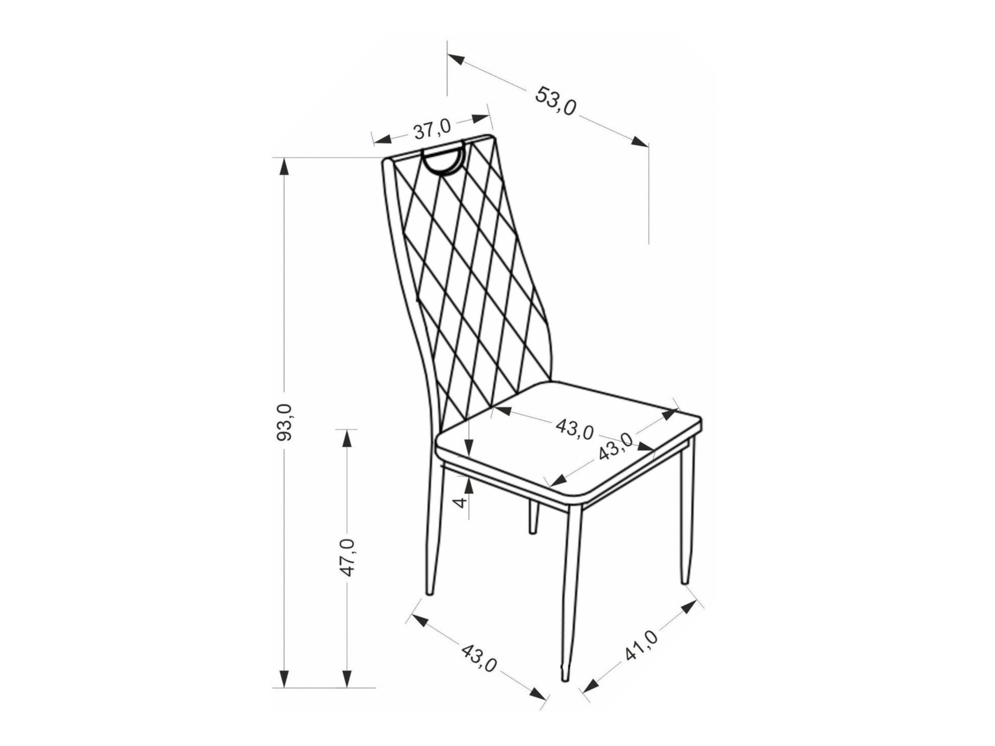 Silla Houston 1952 (Gris)