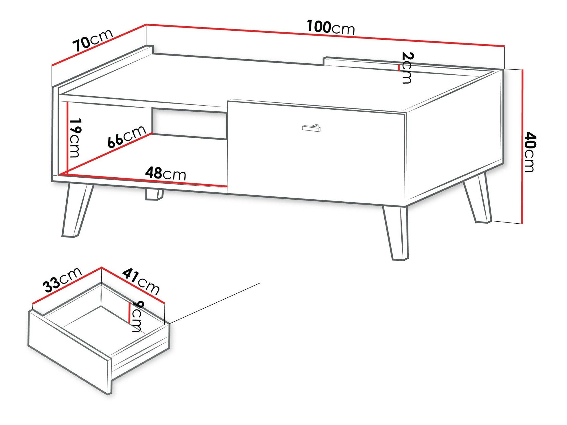Mesa de centro Comfivo Hedera
