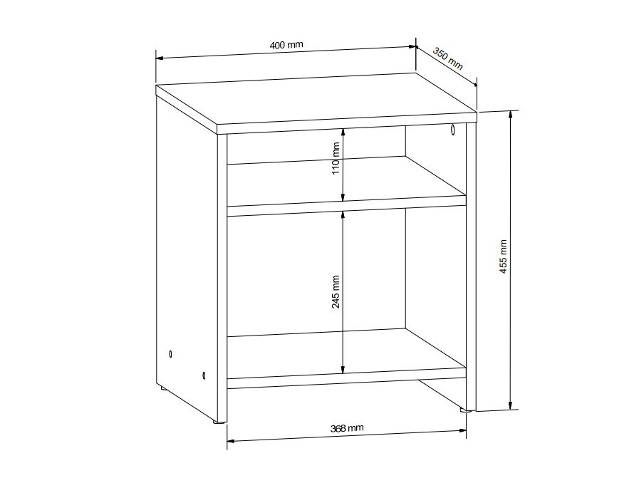 Mesilla de noche Votola 106 (Blanco)