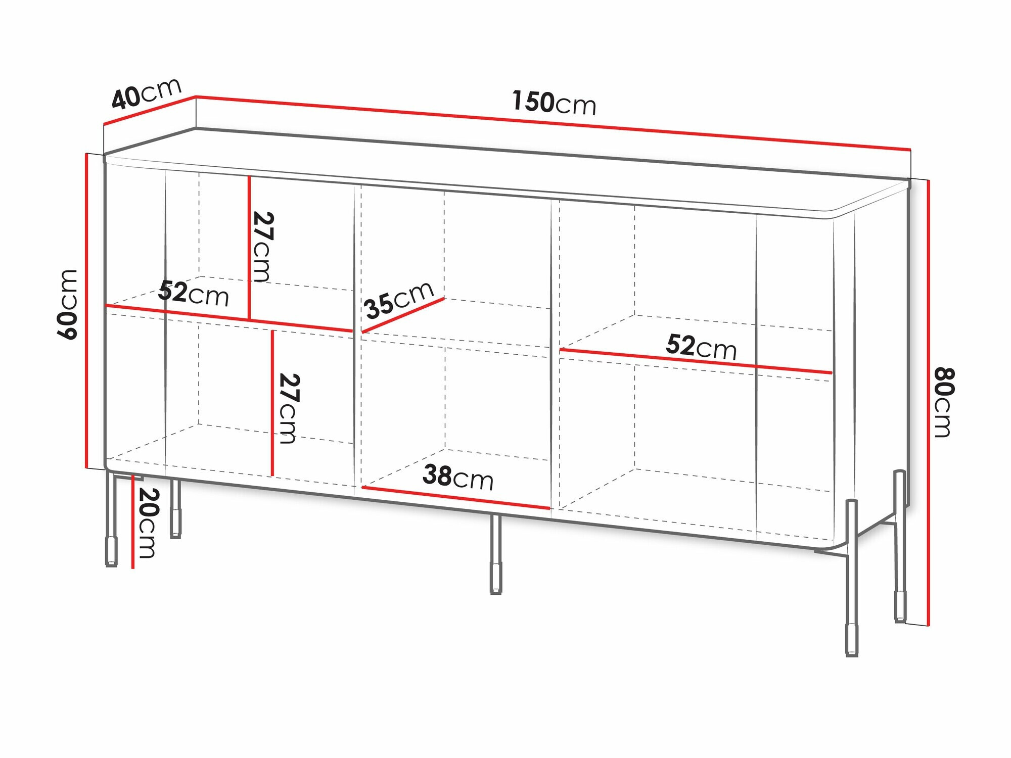 Aparador Mavnue 100 (Blanco)