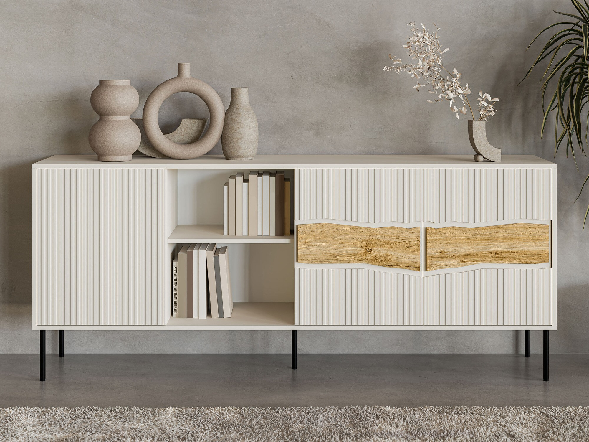 Aparador Monevare 101 (Roble wotan + Cachemira)