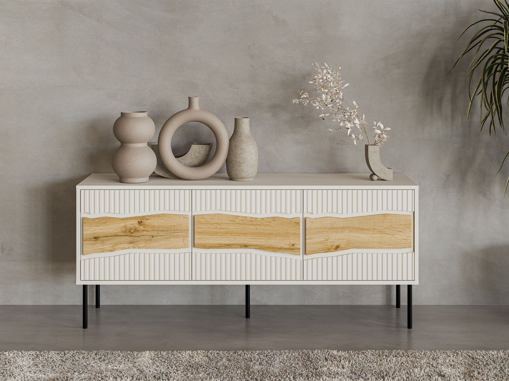 Mueble TV Monevare 103 (Roble wotan + Cachemira)