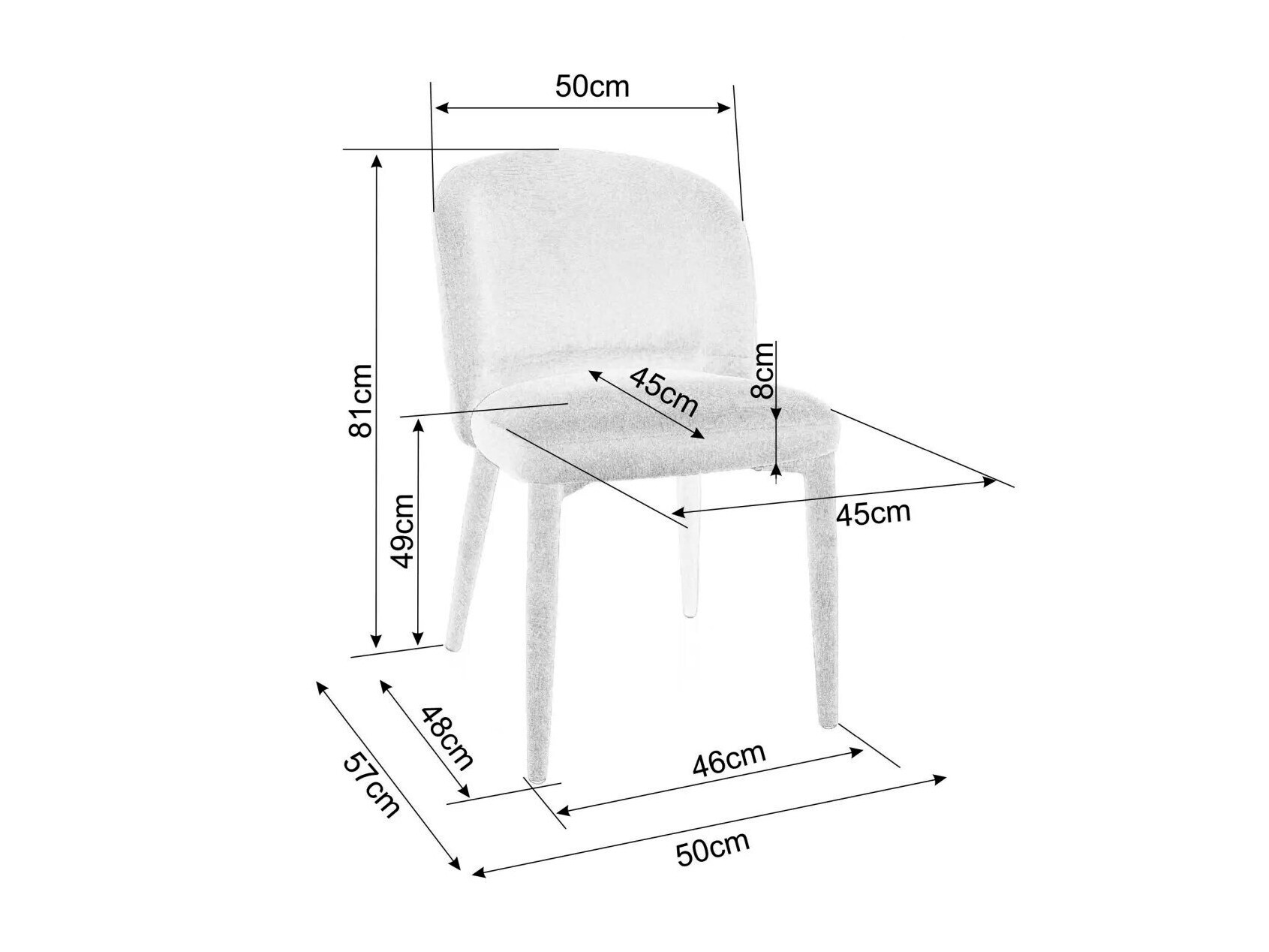 Silla Detroit 742 (Gris claro)