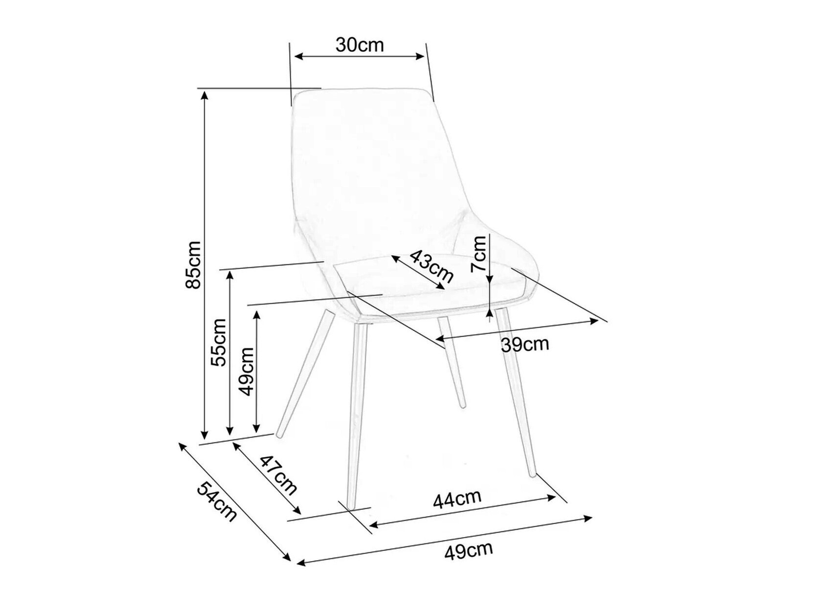 Silla Detroit 745 (Gris)