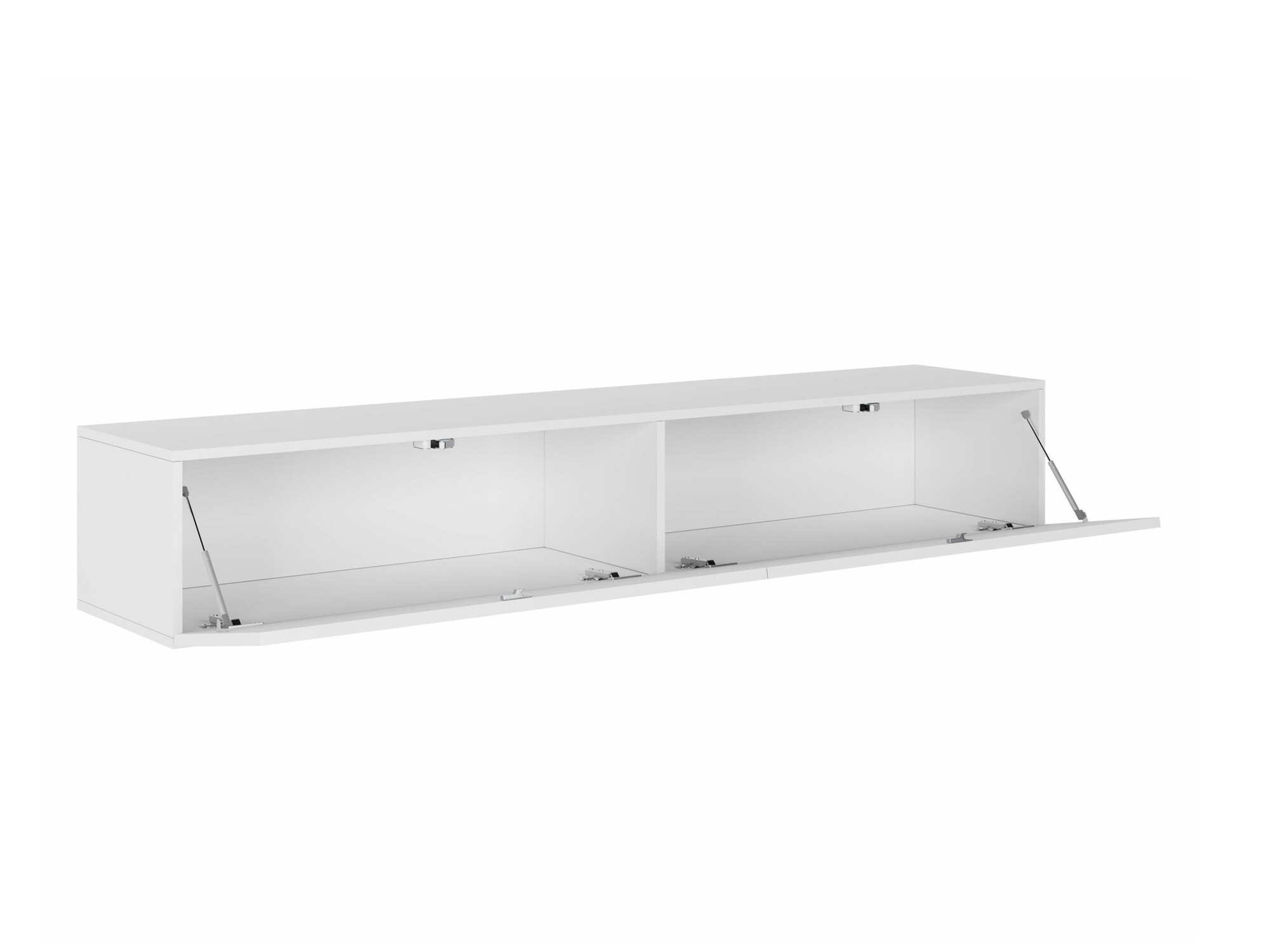 Mueble TV Vilrin I (Blanco + Blanco brillante)