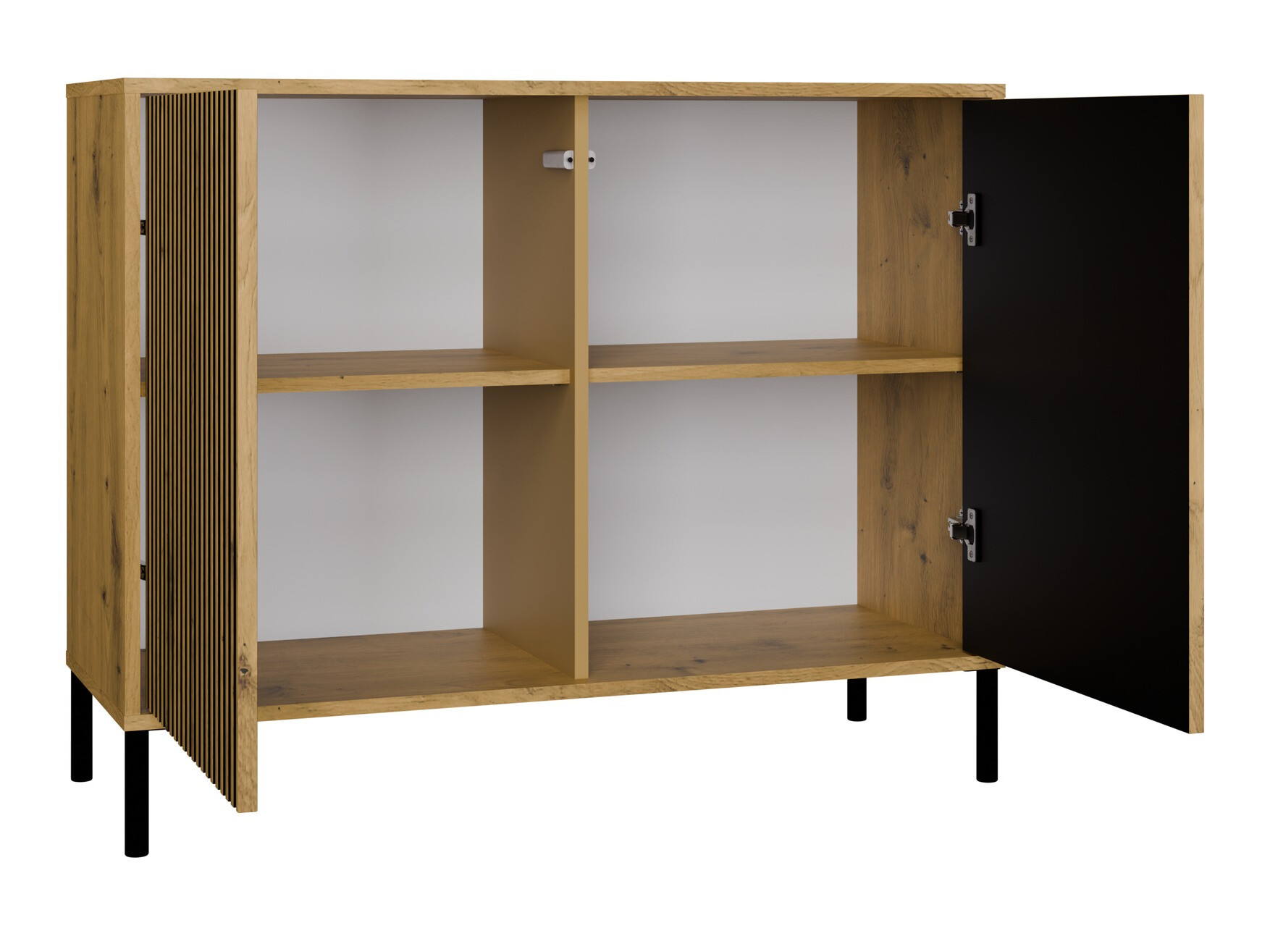 Aparador Orlsone 108 (Negro + Roble Artisan)