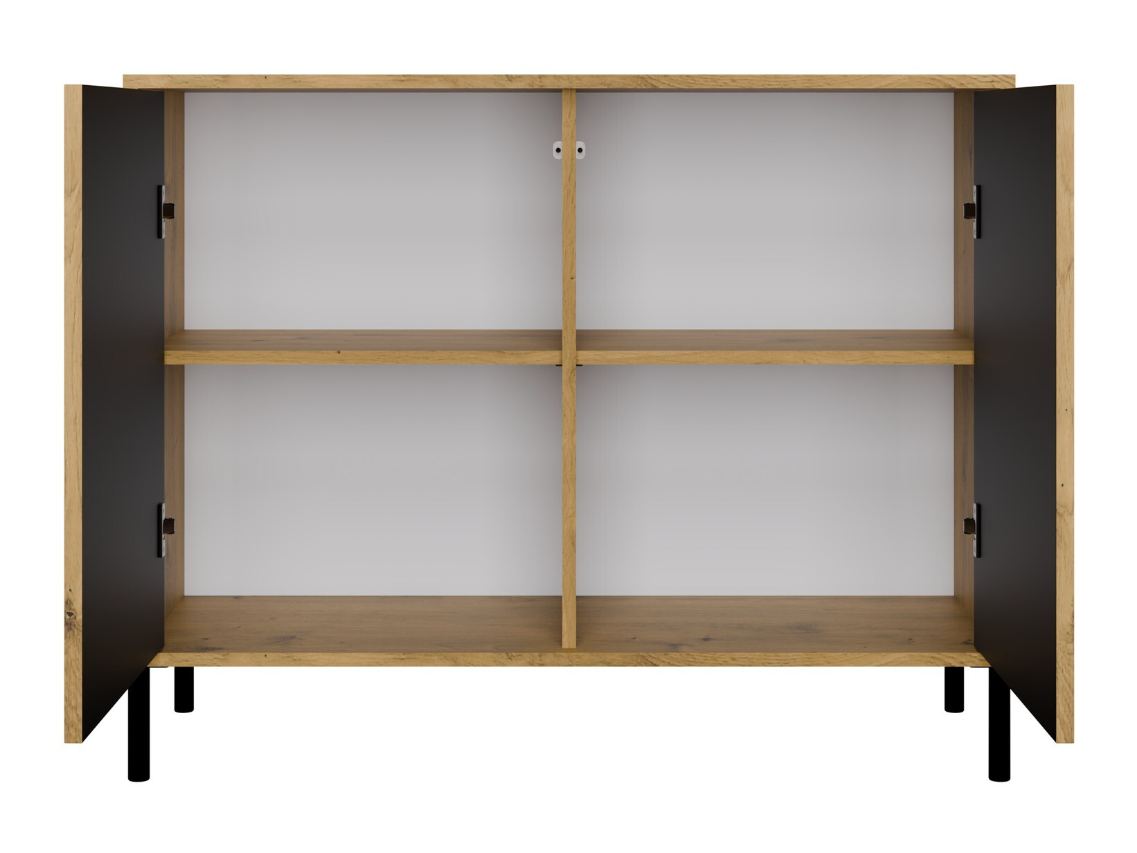 Aparador Orlsone 108 (Negro + Roble Artisan)