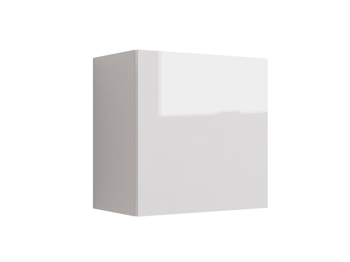 Armario de pared Vilrin I (Blanco + Blanco brillante)