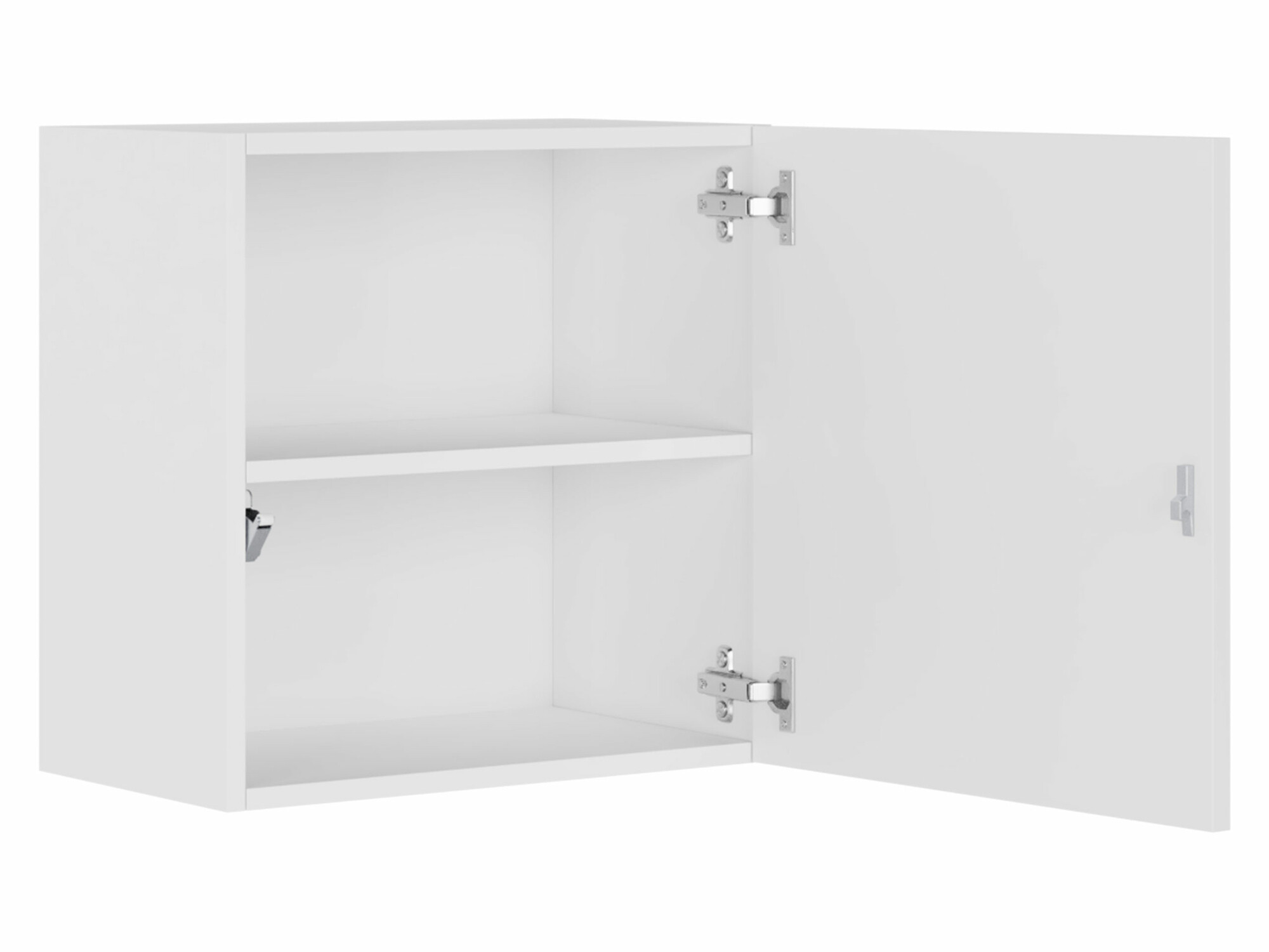 Armario de pared Vilrin I (Blanco + Blanco brillante)