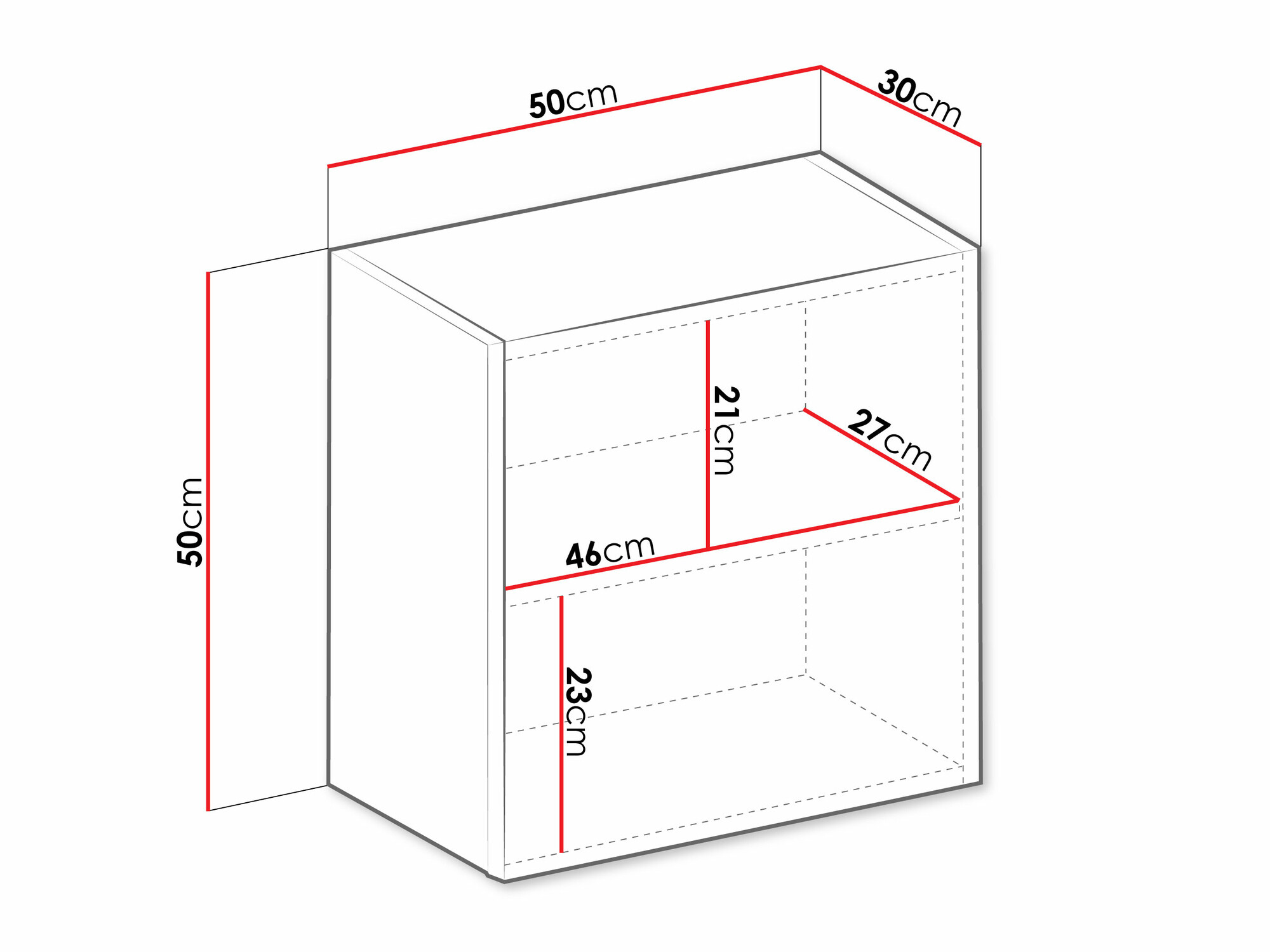 Armario de pared Vilrin I (Blanco + Blanco brillante)