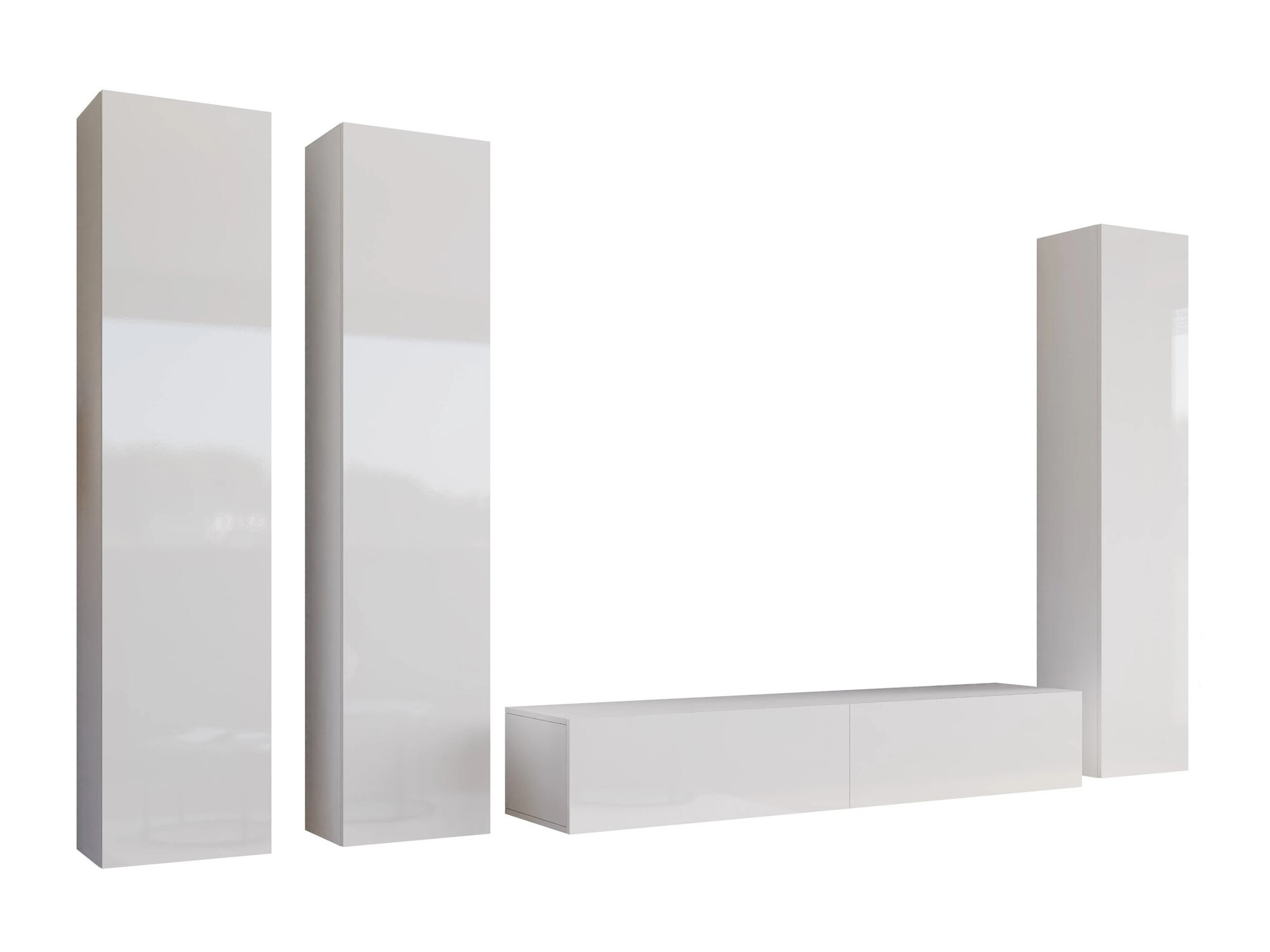 Conjunto de salón Venenou 100 (Blanco + Blanco brillante)