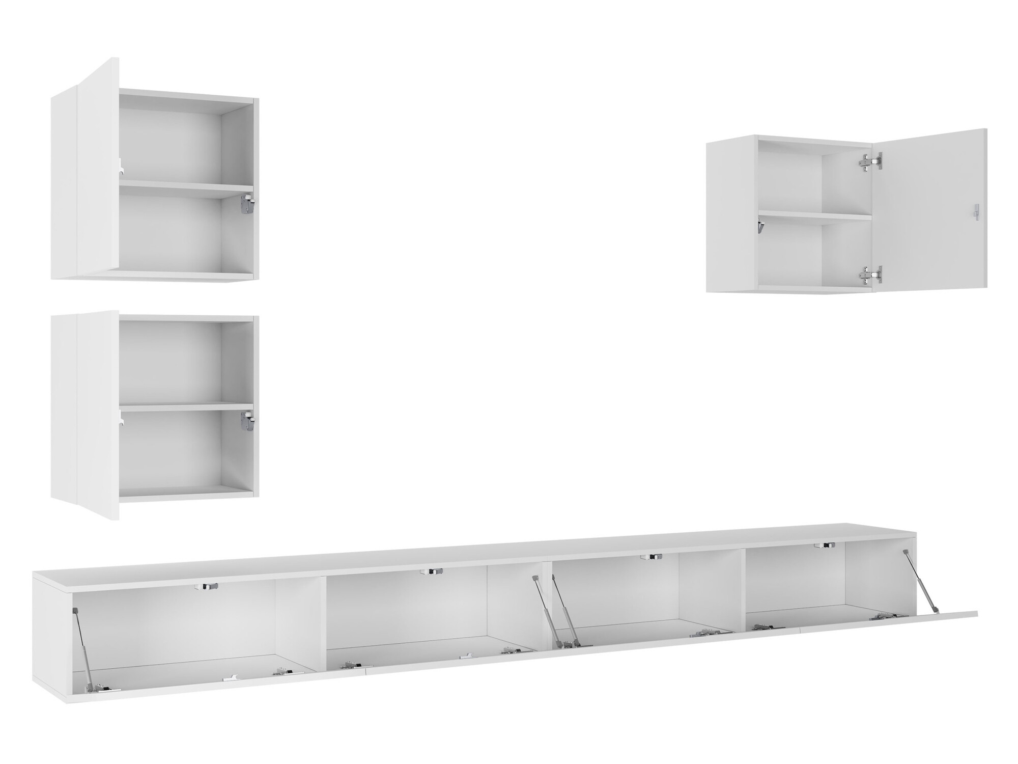 Conjunto de salón Venenou 108 (Blanco + Blanco brillante)