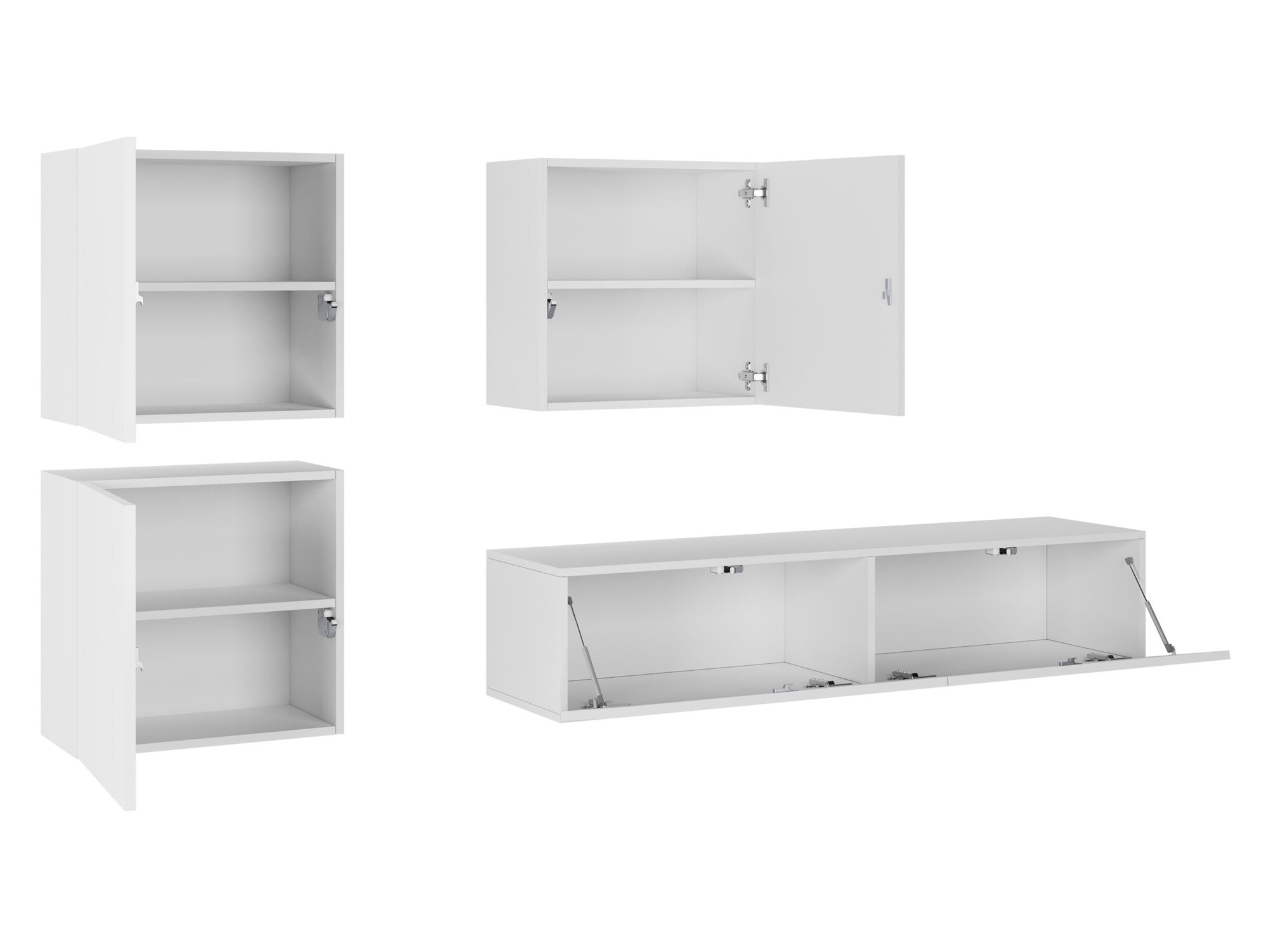 Conjunto de salón Vilrin IV (Blanco + Blanco brillante)